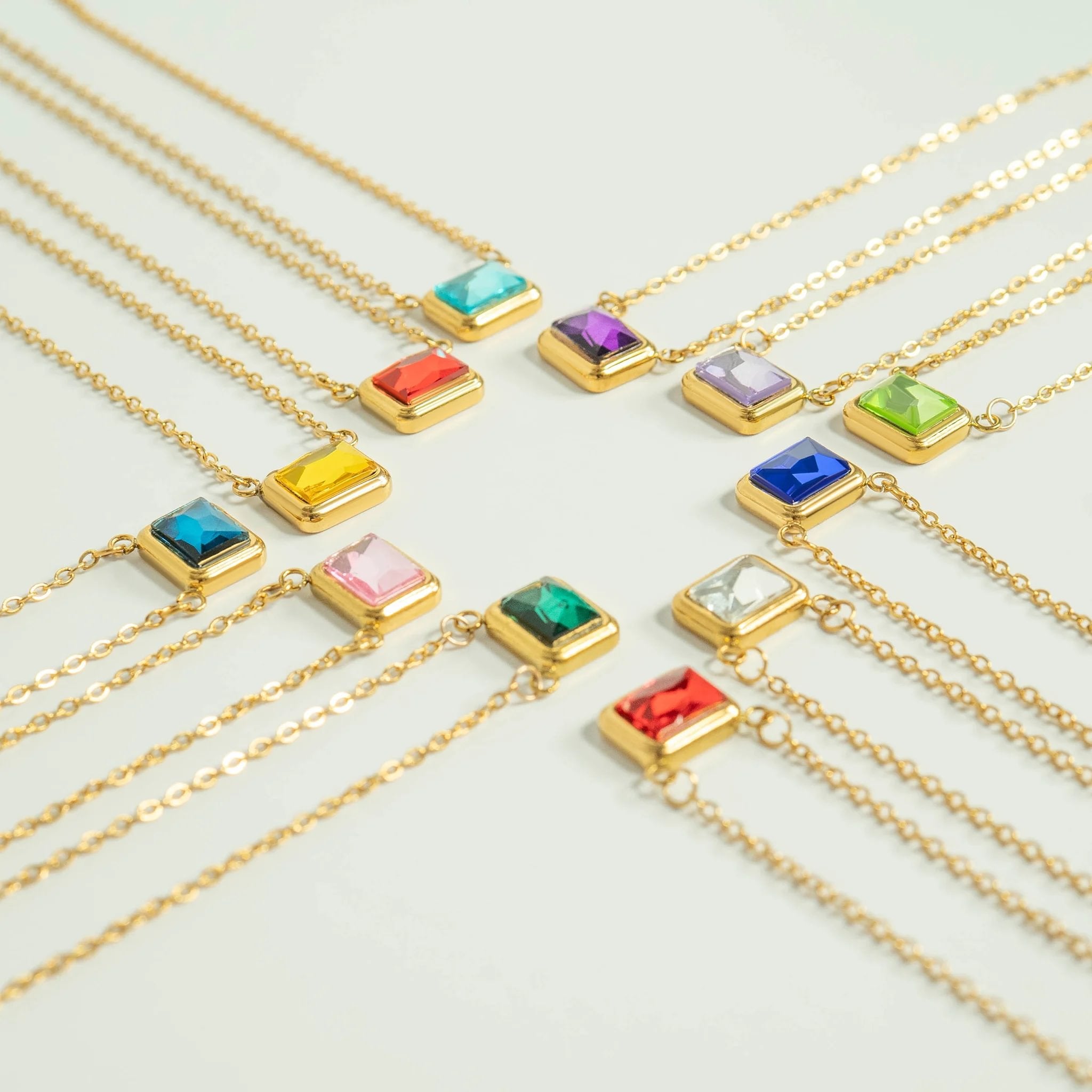 18K Gold PVD Emerald Birthstone Connector Charm 11mm / PDL0261、mySite、dreamappss