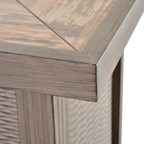 Outsunny 42" Propane Fire Pit Table, 50,000 BTU Wicker-effect Auto-Ignition Gas Fireplace Fire Pits with Ceramic Tabletop, Steel Base, Lid, Lava Rocks and Cover, CSA Certification, Grey、、eastwooduniform