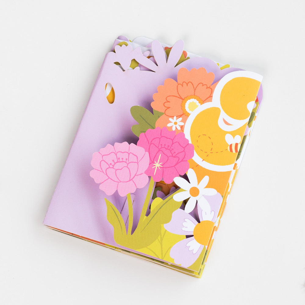 Groovy Florals Birthday Loooooong Card™ (Expands to 2 feet)、mySite、solidvoid