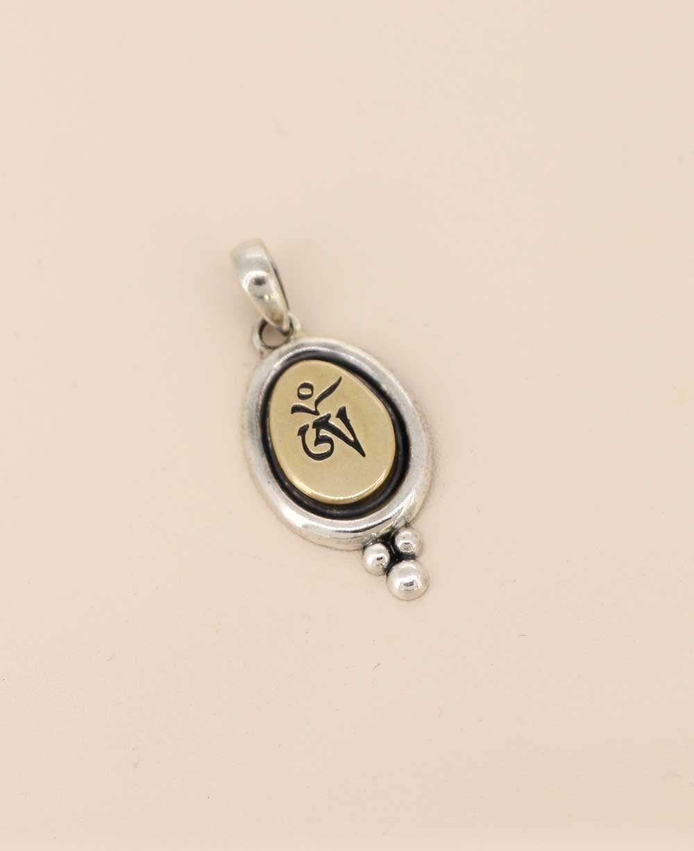 Sterling Silver And Brass Tibetan Om Pendant、mySite、topwebapps