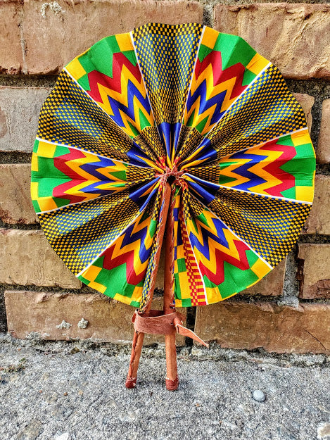 Kofina African Print Kente hot flash fan-DPPF309、mySite、solidvoid