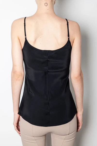 Elaine Kim Henrietta Silk Bias Camisole, Black、mySite、noshort