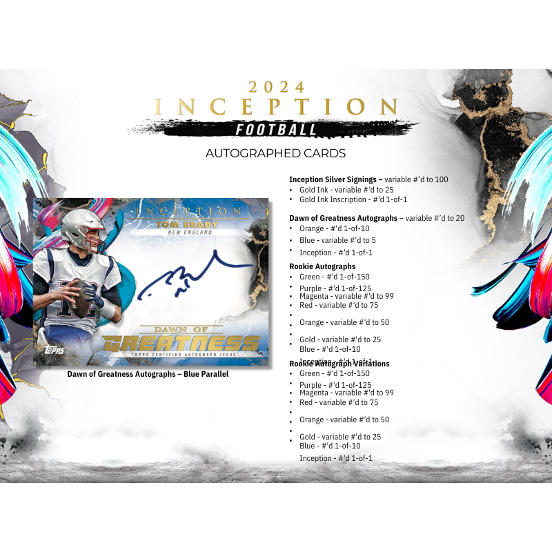 2024 Topps Inception Football Hobby Box、mySite、waistdrama