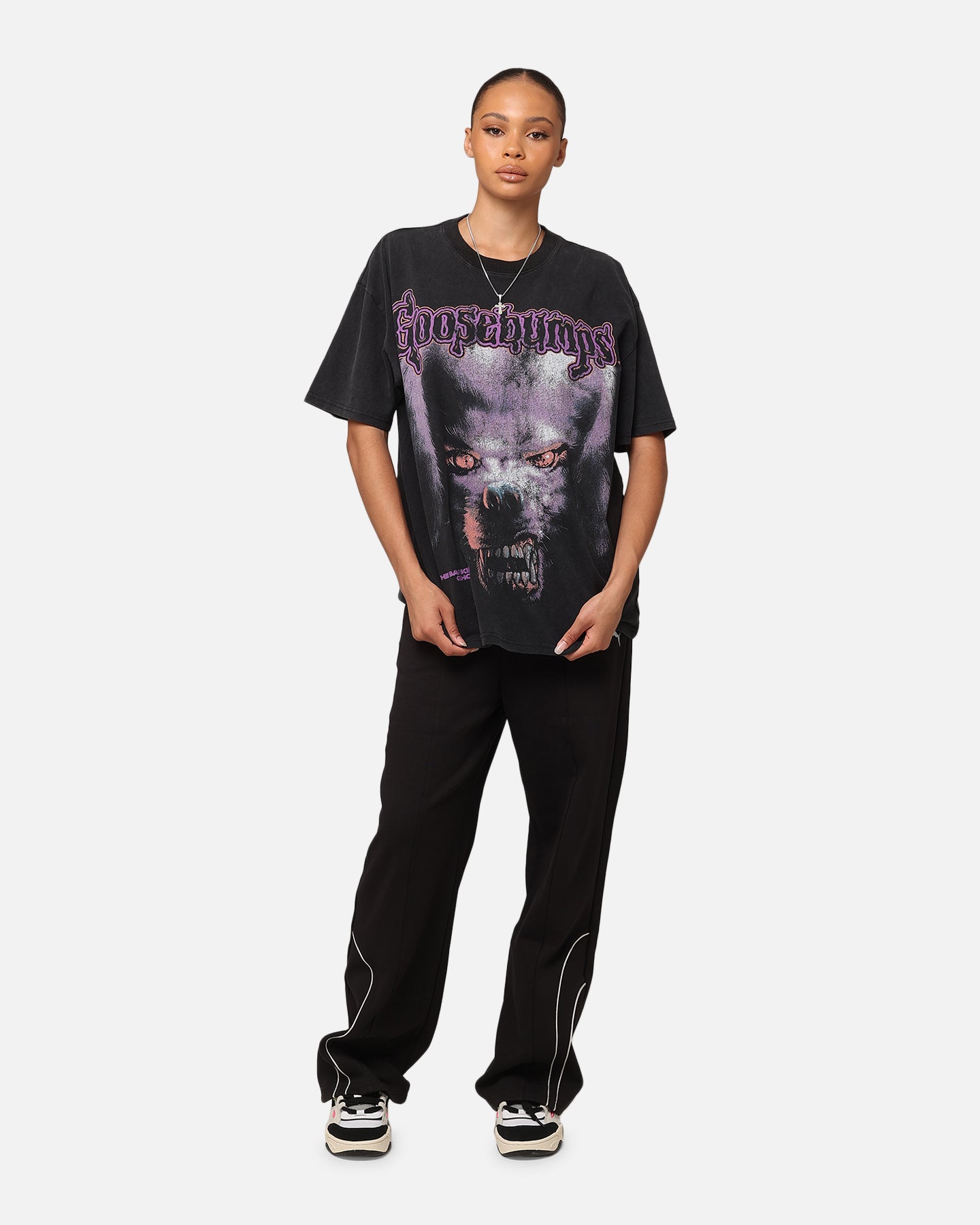 American Thrift X Goosebumps Barking Ghost Heavy T-Shirt Vintage Black、mySite、zt4zffjzw