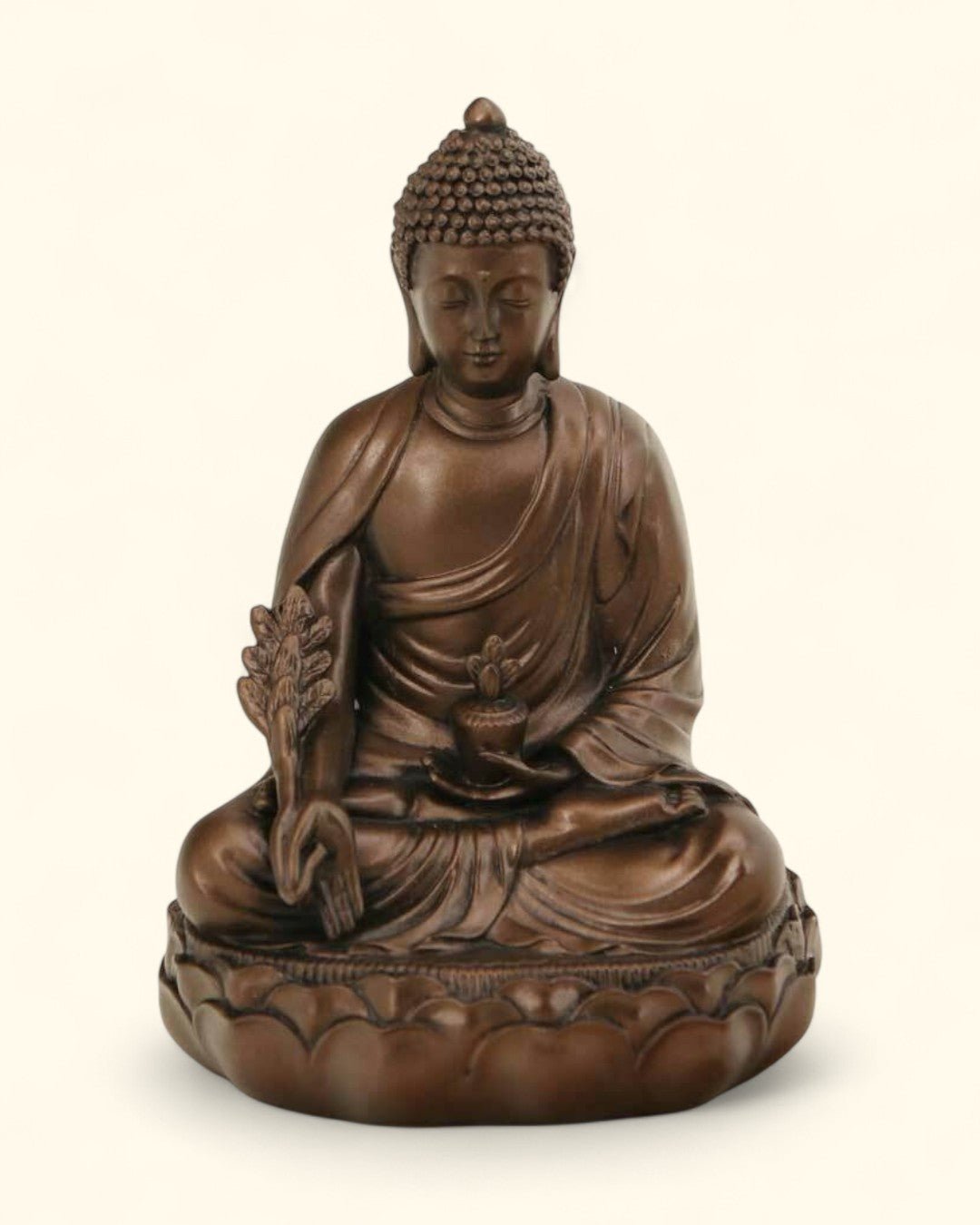 Bronze Tone Medicine Buddha Healing Statue, 6.5 Inches、mySite、topwebapps