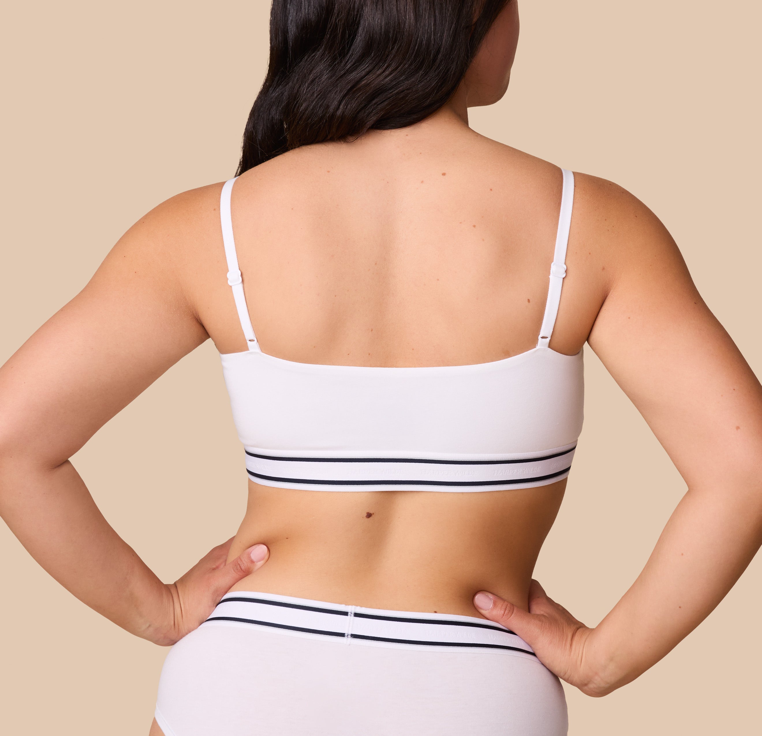 Cloud Cotton Retro Bandeau Bralette - White、mySite、bengalsvssteelers