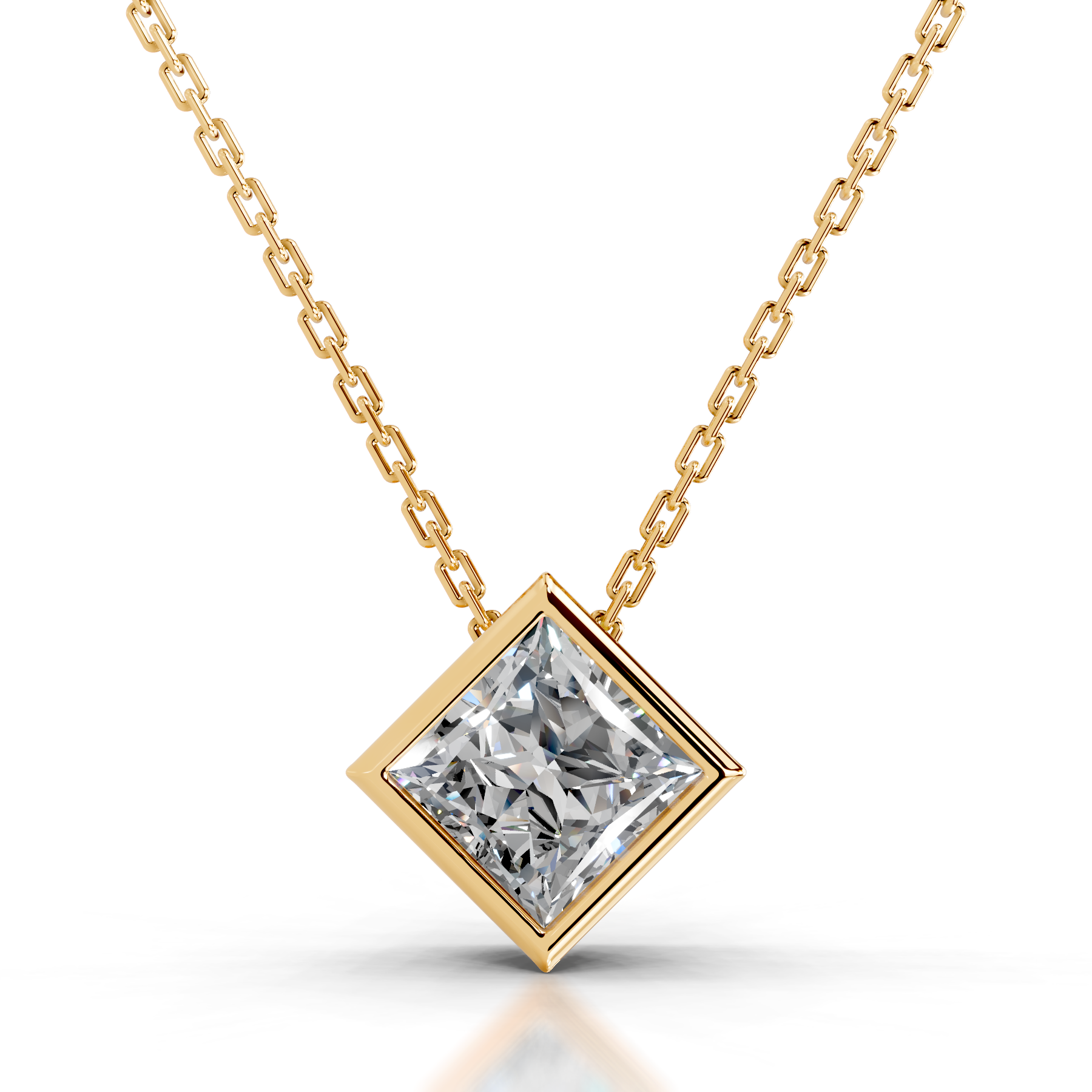 Petit Brianna Lab Grown Diamond Pendant -18K Yellow Gold、mySite、hinf8tx79