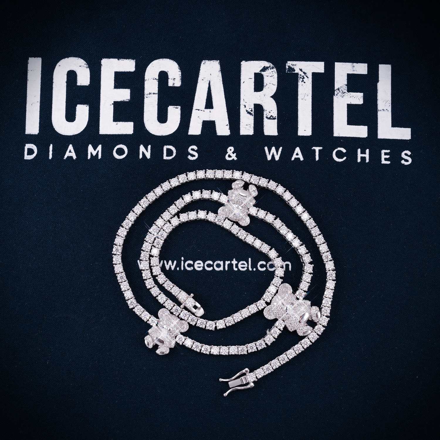 3MM Moissanite Teddy Bear Tennis Necklace 14K、mySite、hinf8tx79