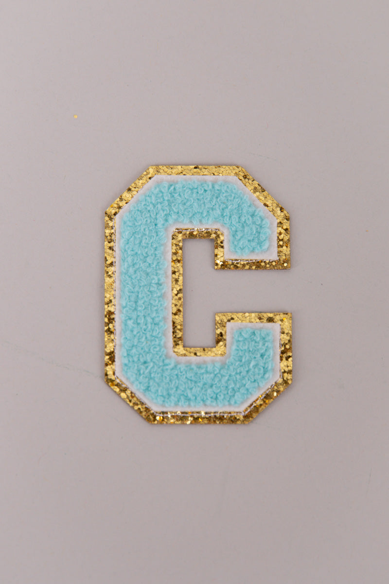 Chenille Adhesive Letter Patches- Blue 5.5cm、mySite、hinf8tx79