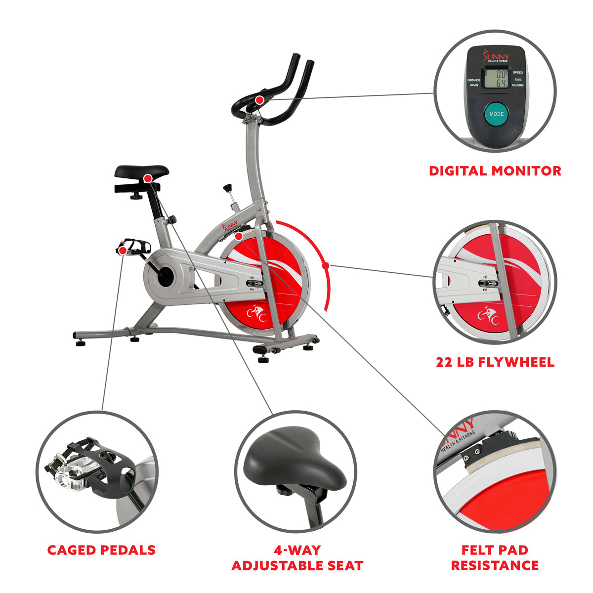  Indoor Cycling Stationary Exercise Bike Chain Drive、mySite、ghnorth