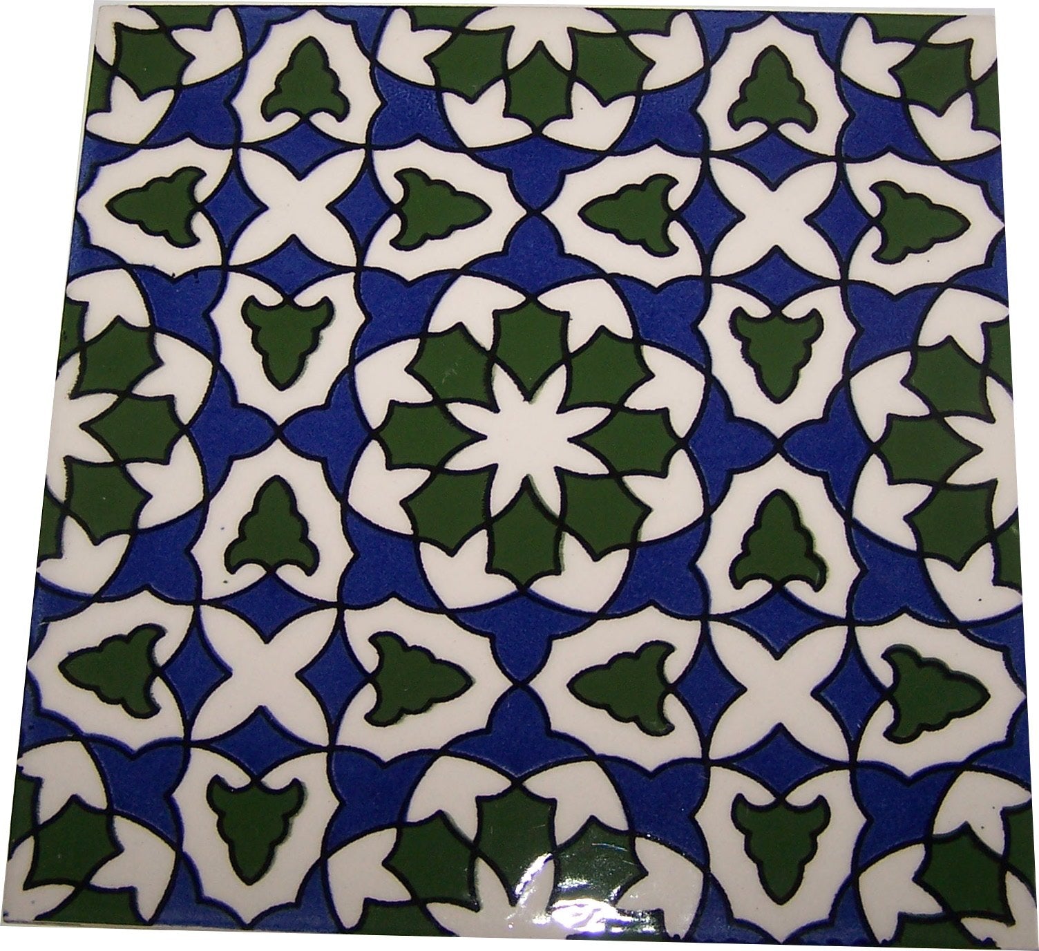 Modular Hand Painted Tile from Jerusalem Model VI - 6 Inches - Asfour Outlet Trademark、mySite、topwebapps