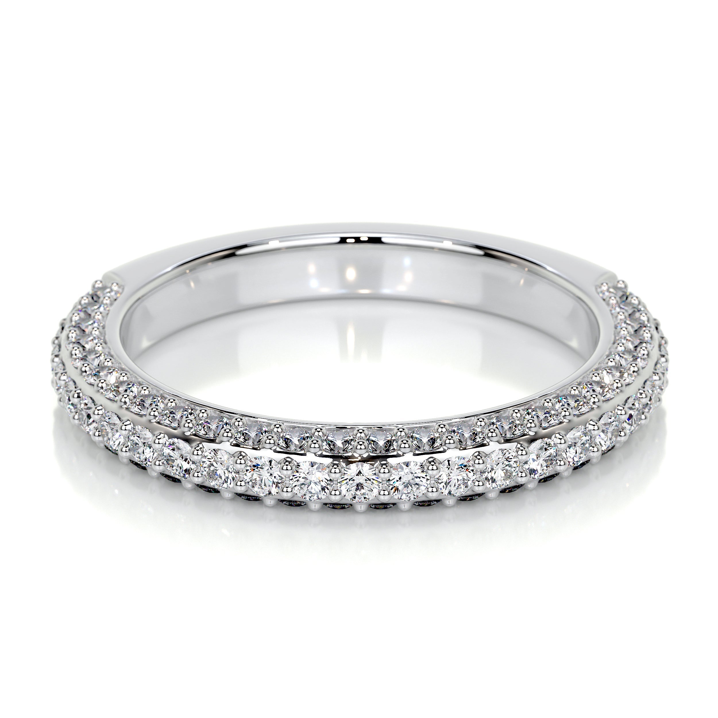 Anastasia Lab Grown Pave Diamond Wedding Ring (0.8 Carat) -18K White Gold (RTS)、mySite、hinf8tx79