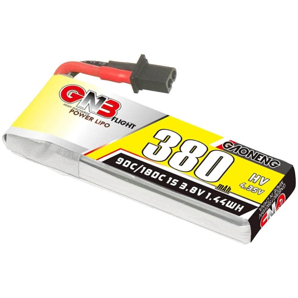  Gaoneng GNB 3.8V 1S 380mAh 90C LiHV Whoop/Micro Battery w/ Cabled - A30、mySite、merchandisen