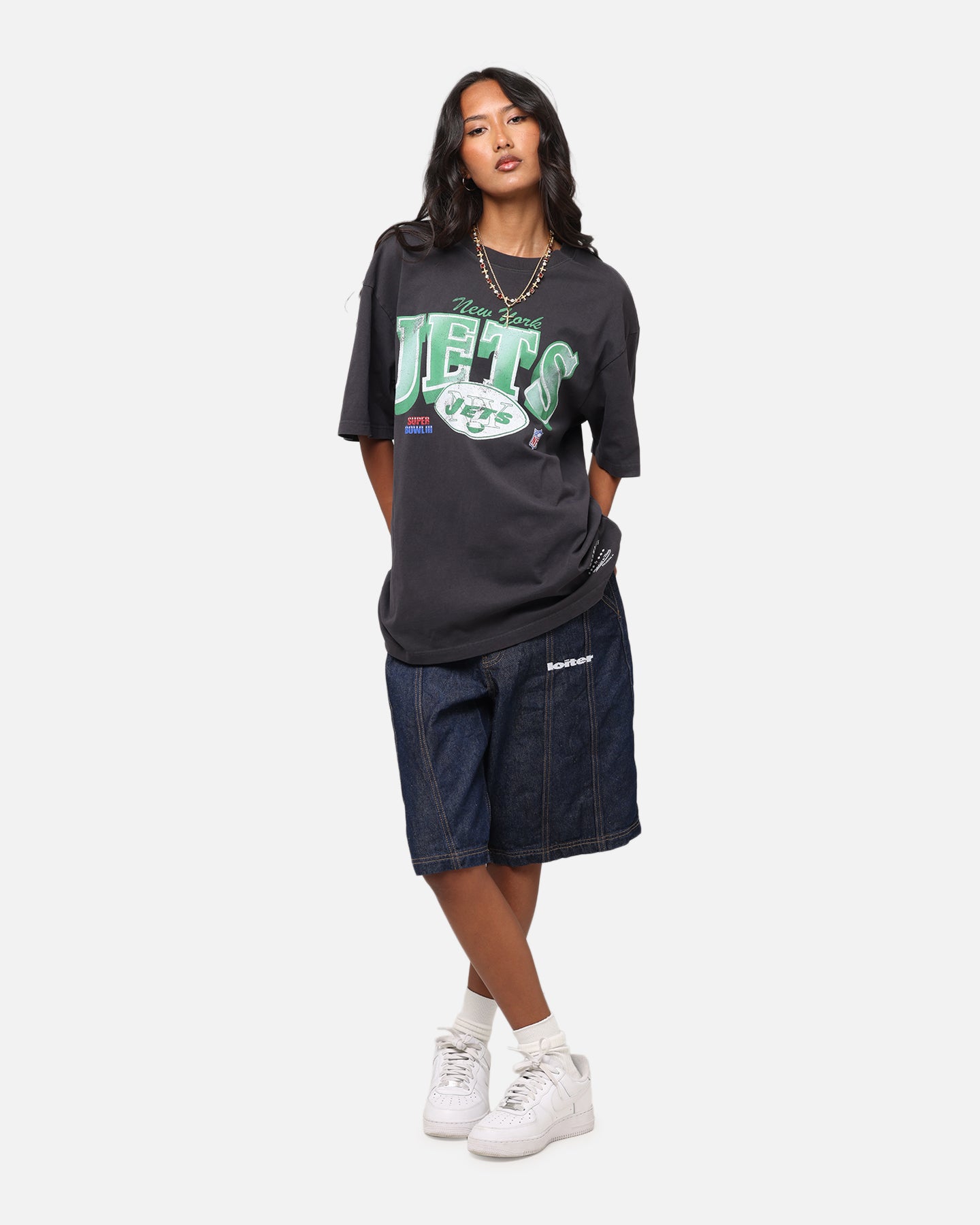 Mitchell & Ness New York Jets Arch T-Shirt Faded Black、mySite、zt4zffjzw