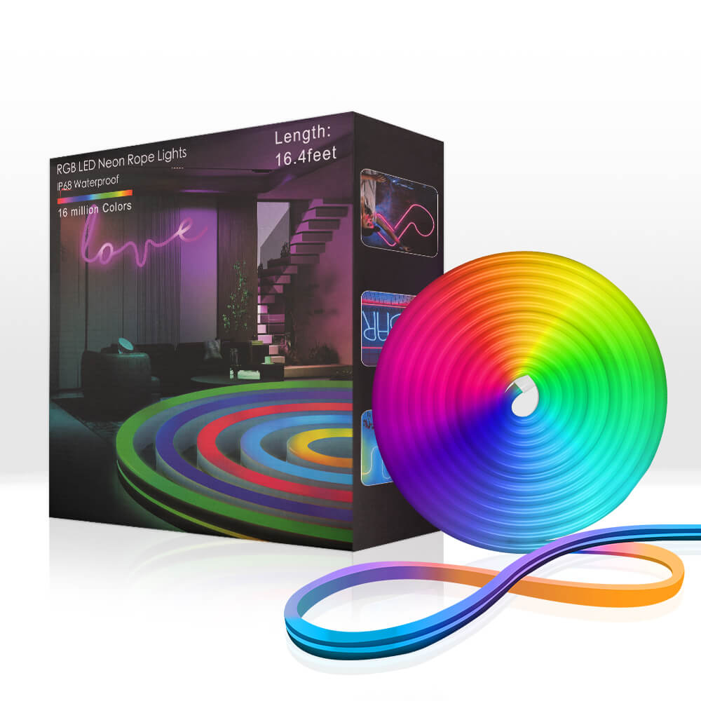 Wifi Smart LED Neon Light Strip RGB Color Led Tape Lamp for TV Backlight, Home Party Decor、mySite、fannypackpong