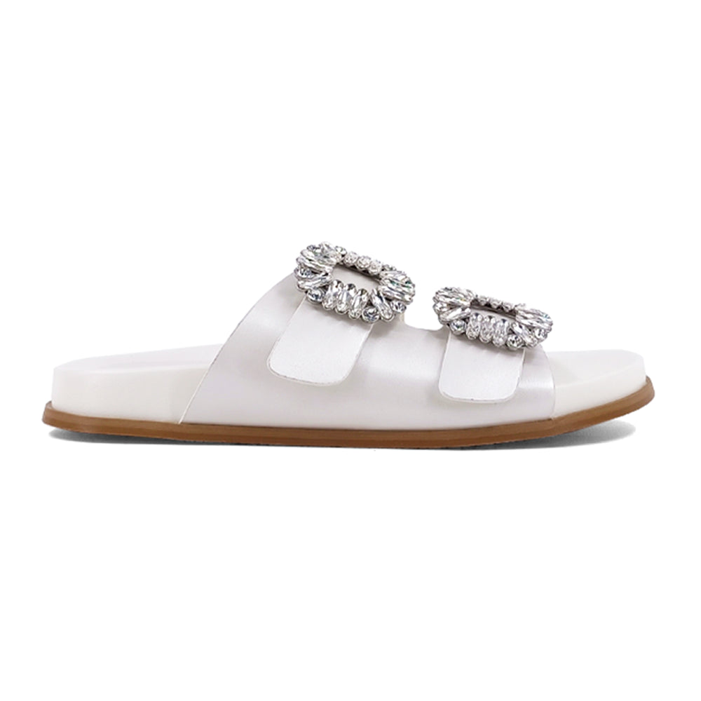 Bridget Rhinestone Metallic Slide Sandals、mySite、gtrtttuynbv