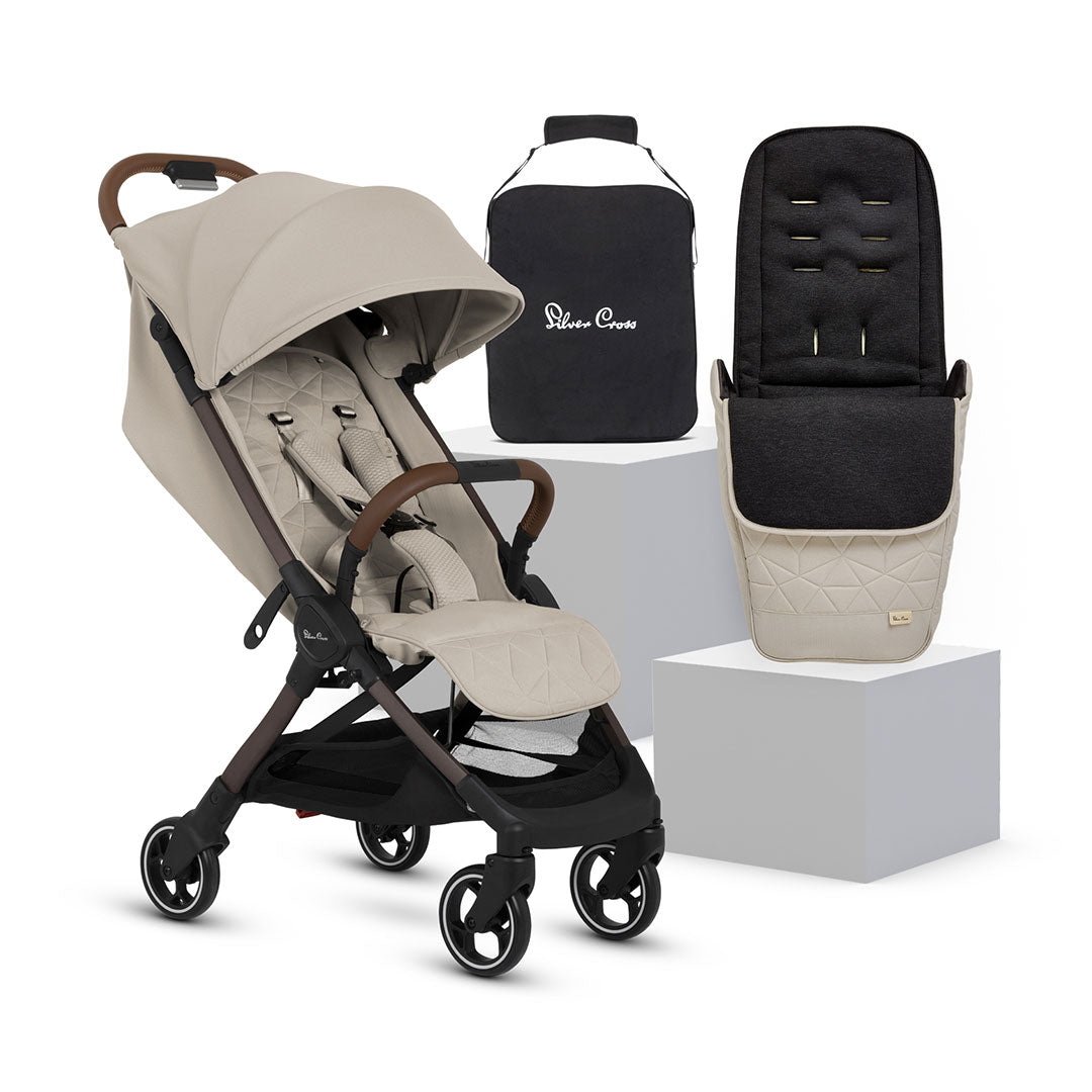  Silver Cross Clic 2 Compact Stroller - Latte、mySite、merchandisen