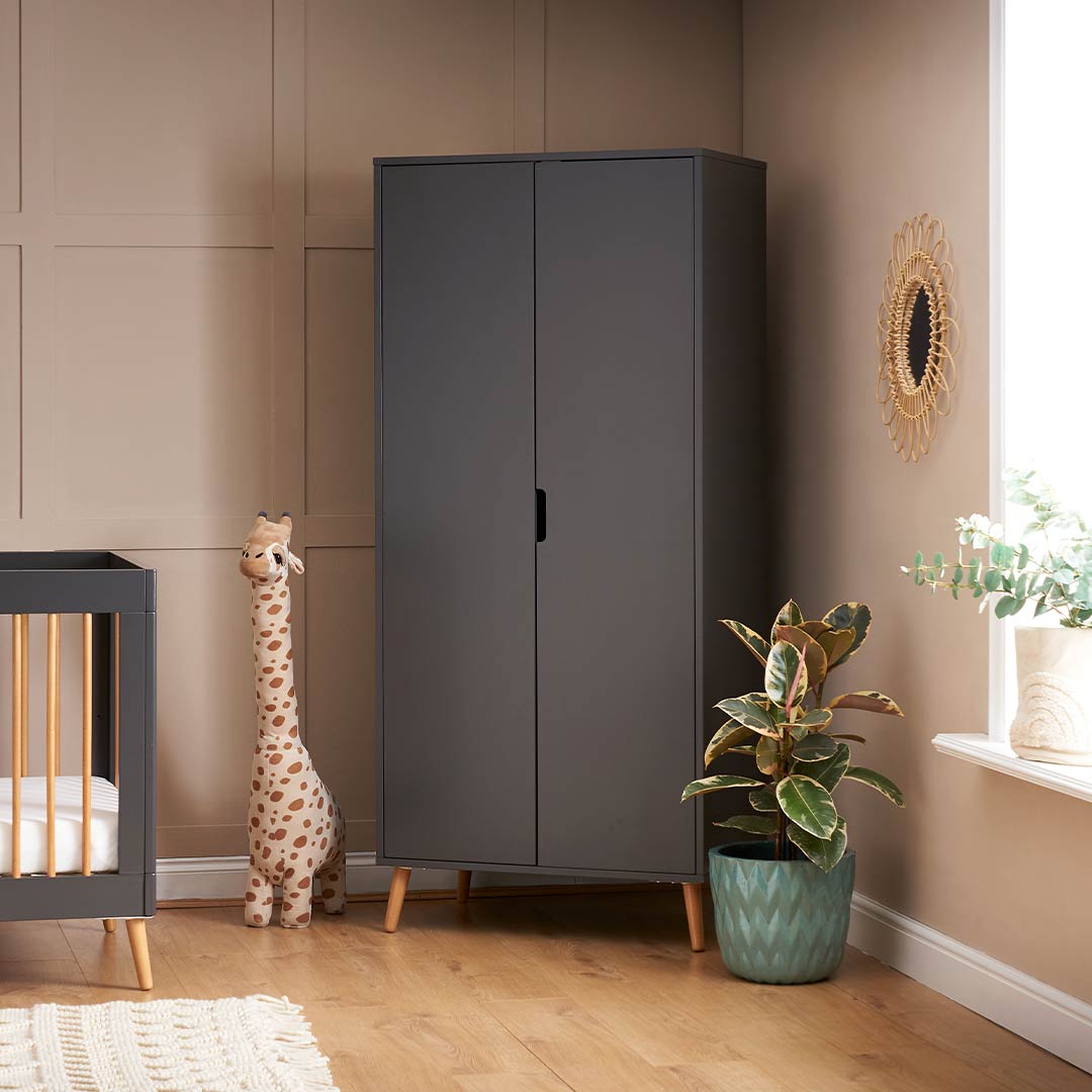  Obaby Maya Double Wardrobe - Slate + Natural、mySite、merchandisen