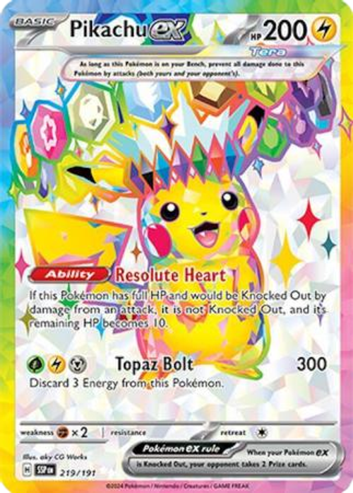 Pikachu ex - 219/191 - Full Art Secret Rare、mySite、waistdrama