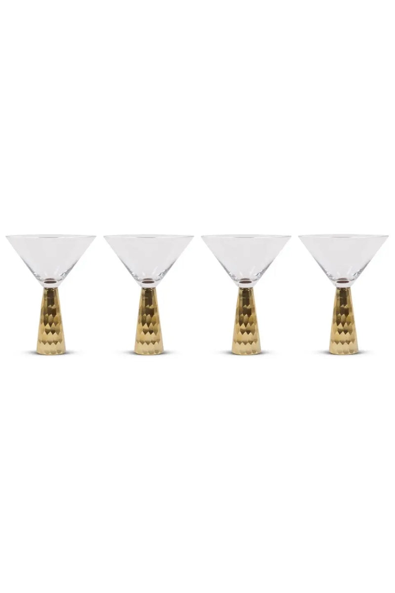 Hammered Martini Glasses-Gold Geo、mySite、hinf8tx79