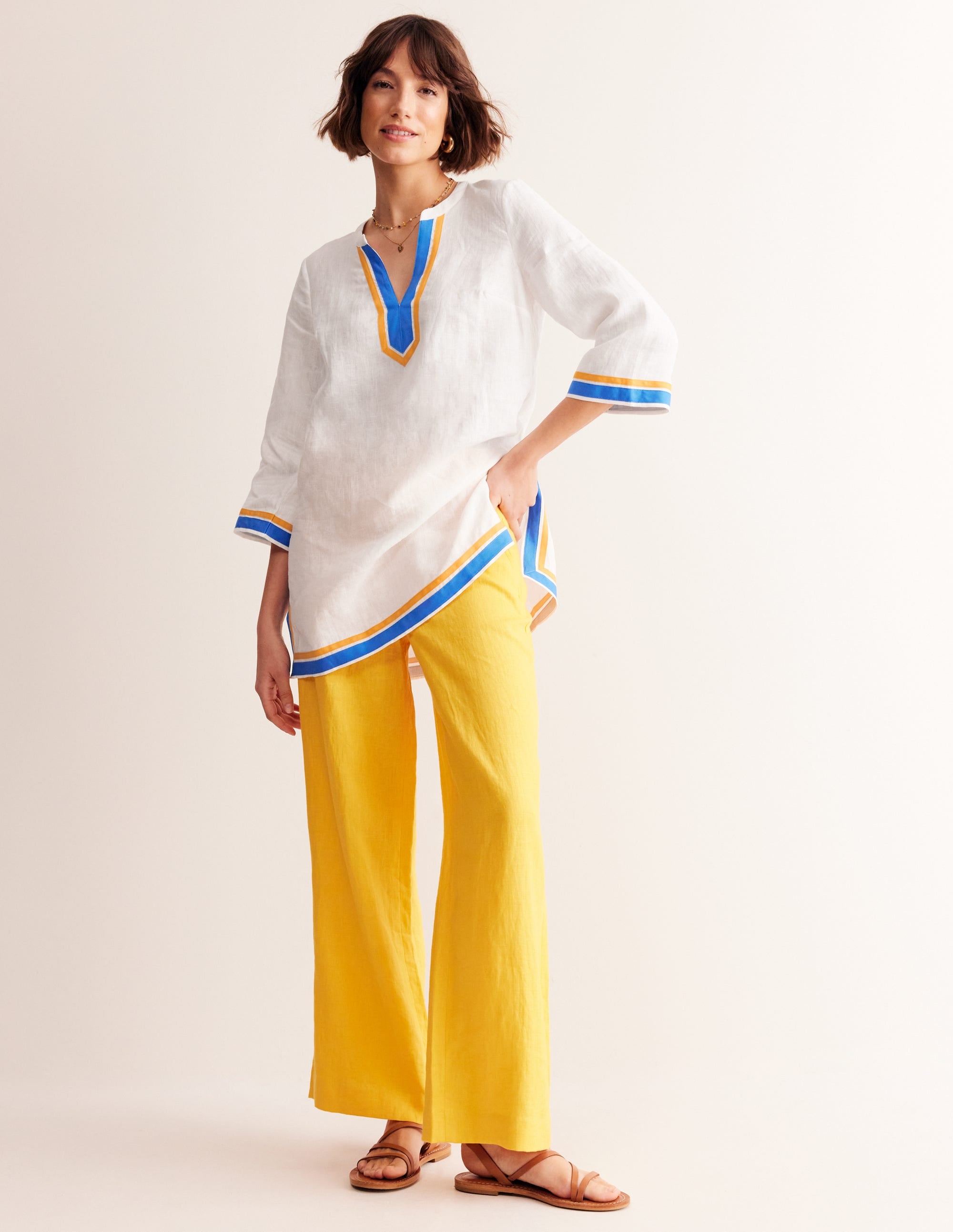  Neck Detail Tunic Top-White, Surf the Web、mySite、ashleygrahame