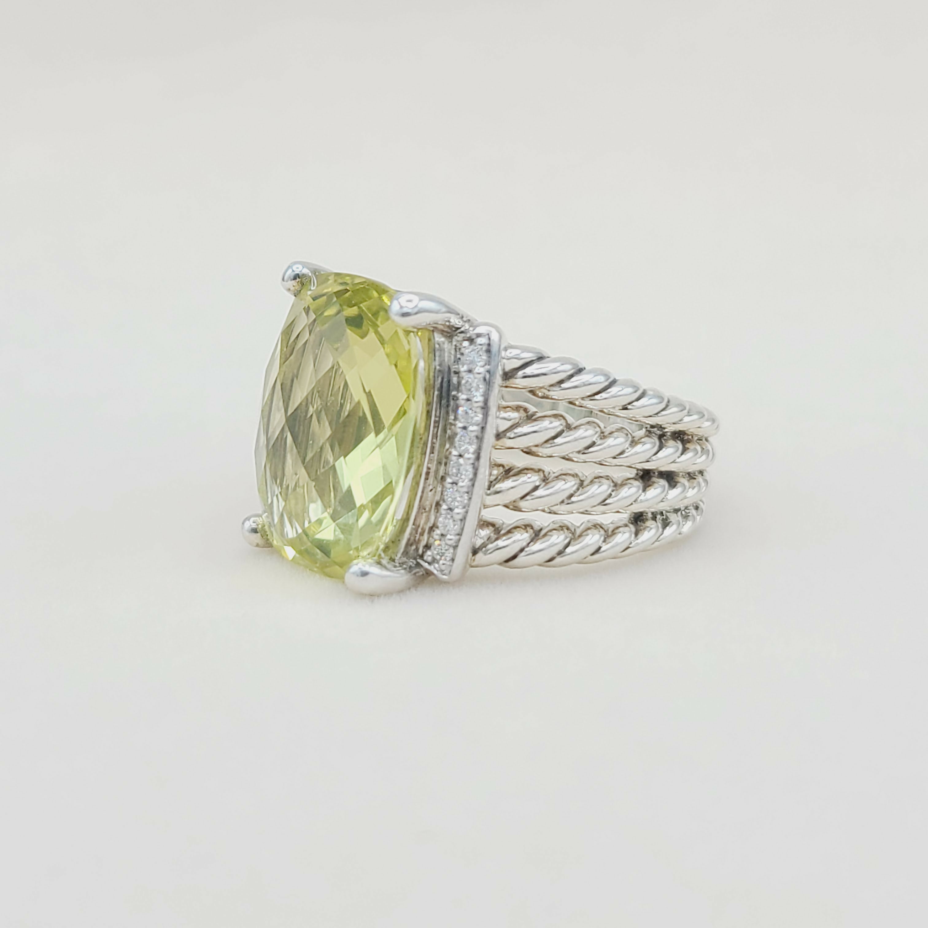 David Yurman Wheaton Ring 鈥?16脳12 Lemon Citrine & Diamonds、mySite、hinf8tx79