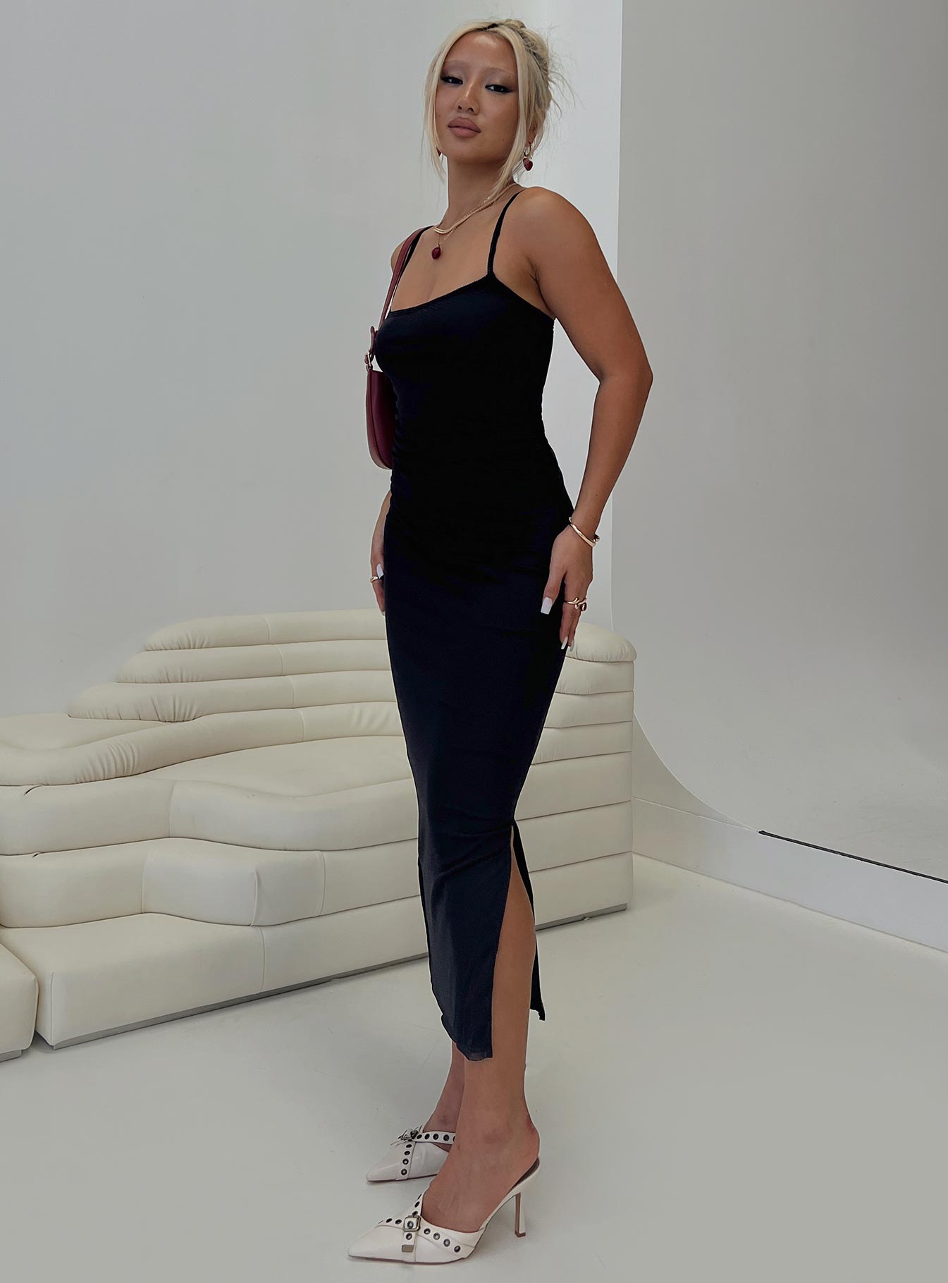 Apolline Maxi Dress Black、mySite、solidvoid