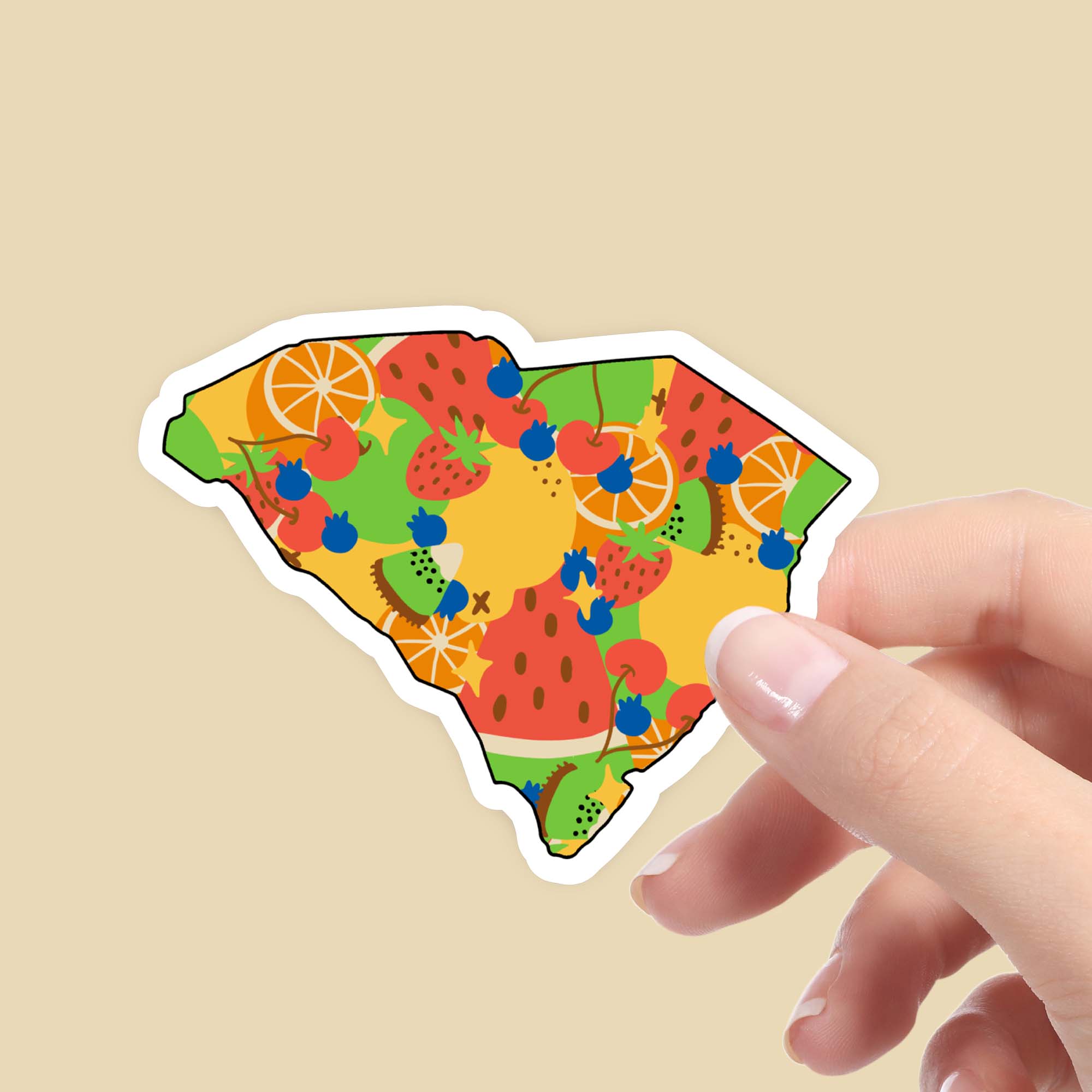  South Carolina Fruit Pattern Sticker、mySite、elrpsem3k