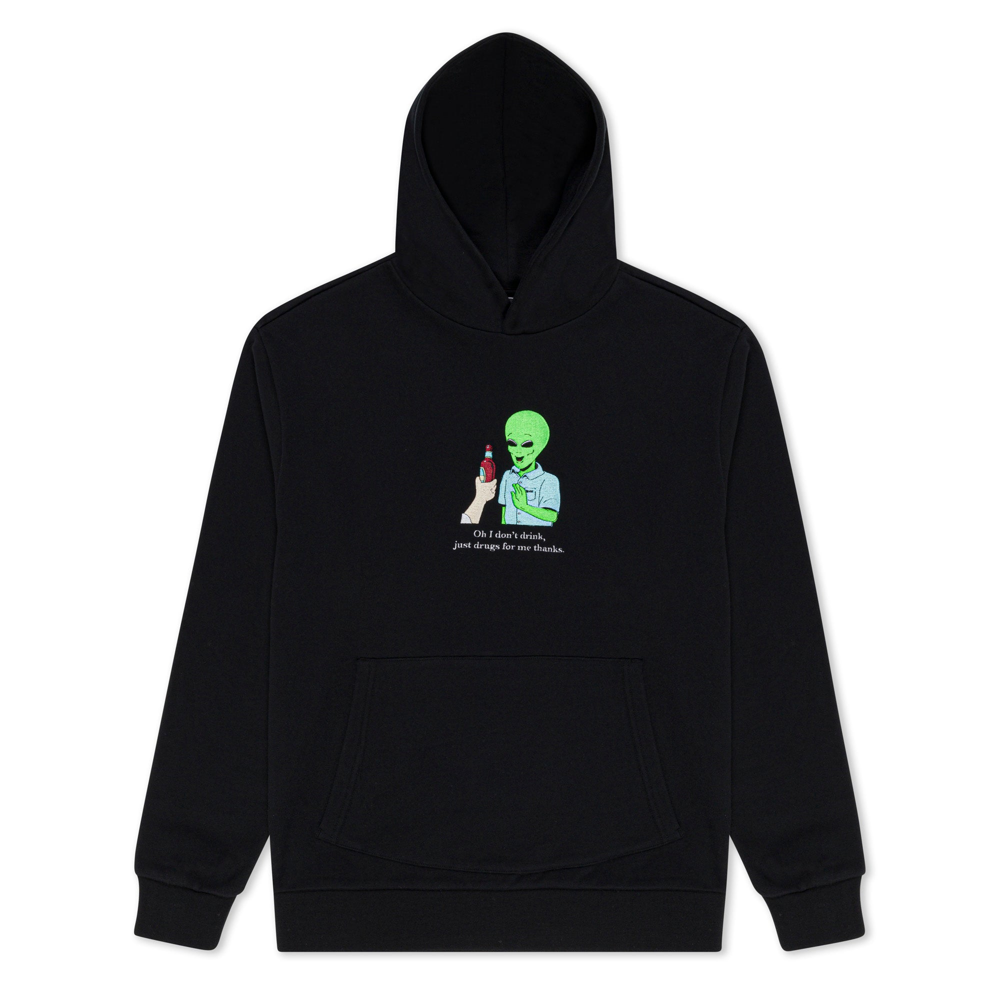  I Don't Drink Hoodie (Black) 14.7oz、mySite、merchandisen