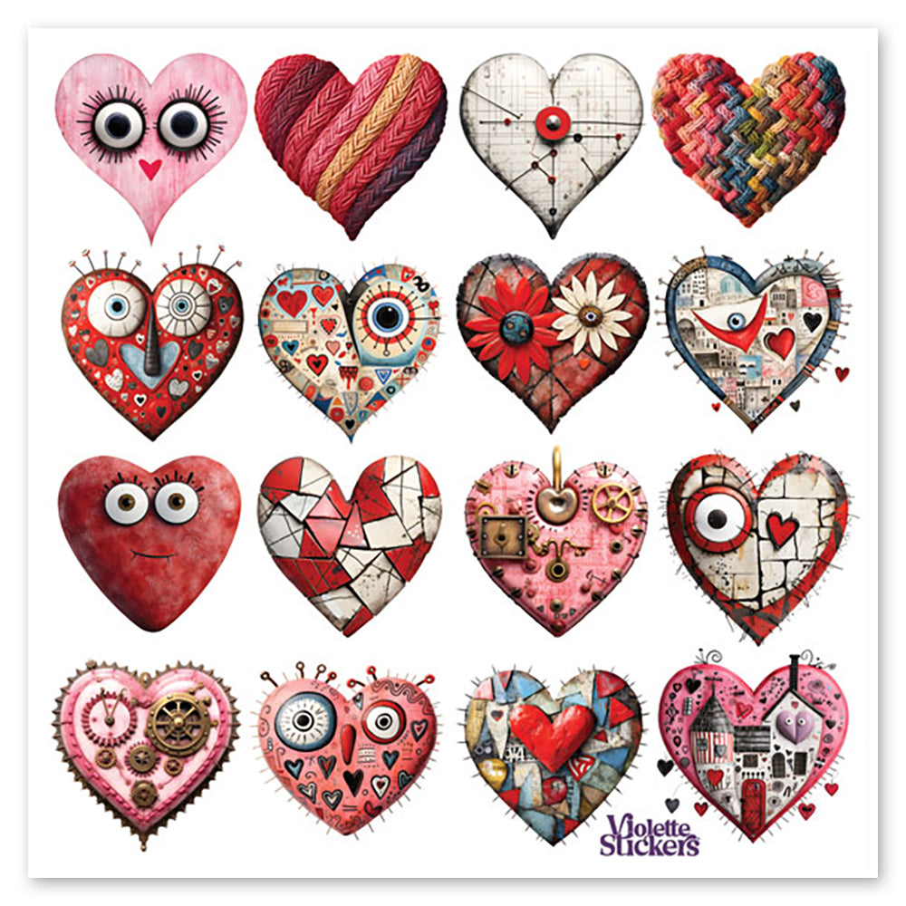  Happyface Hearts Stickers、mySite、ghnorth