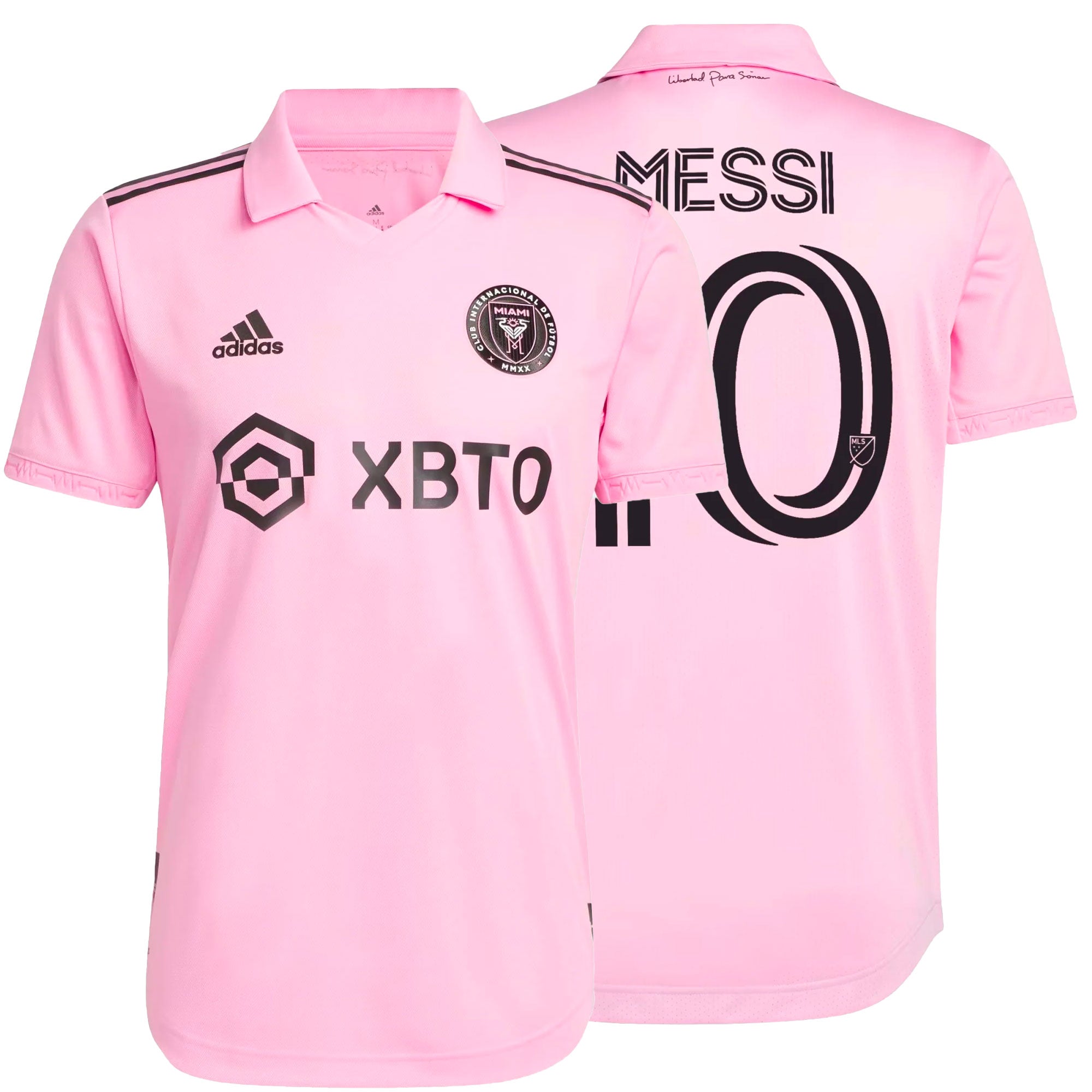 adidas Men's Inter Miami 2022/23 Authentic Home Jersey w/ Messi #10 Printing、mySite、noshort