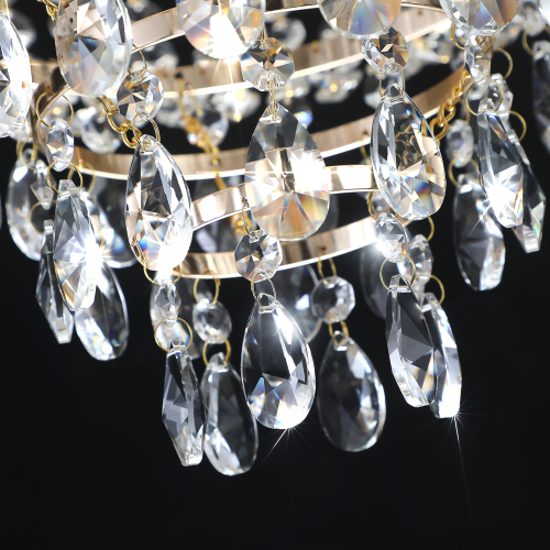 (Same as W1340P143189)Gold Crystal Chandeliers,Large Contemporary Luxury Ceiling Lighting for Living Room Dining Room Bedroom Hallway (Without Bulb)、、eastwooduniform