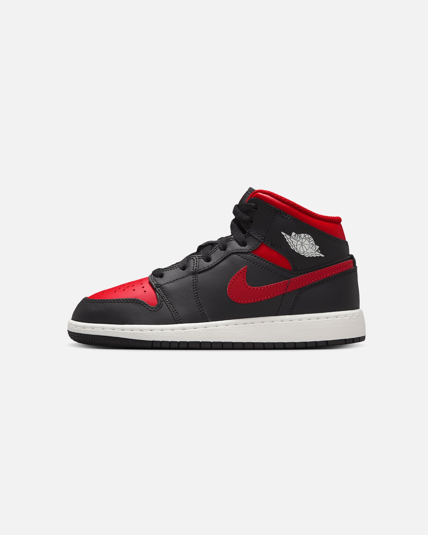 Jordan Kids' Air Jordan 1 Mid (GS) Black/Varsity Red、mySite、zt4zffjzw