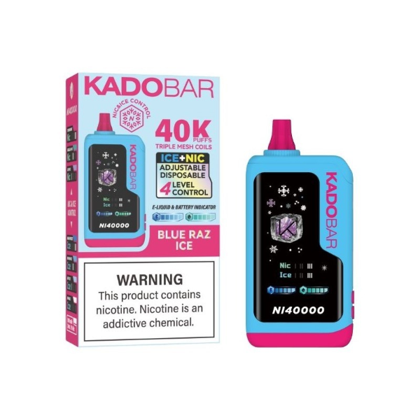 KadoBar NI40000 Ice + Nicotine Control Disposable Vape 24mL 5 Pack、mySite、zt4zffjzw