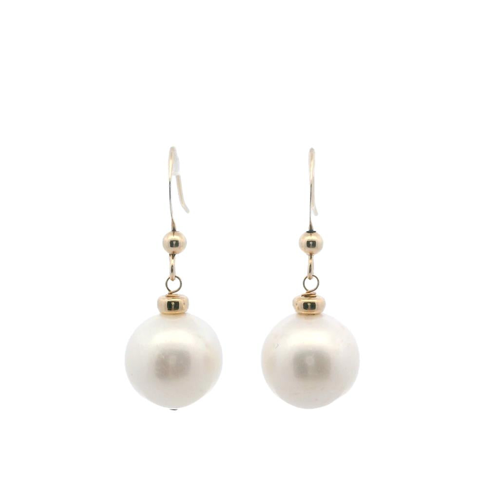 Estate 14K Yellow Gold Cultured Freshwater Pearl Drop Earrings、mySite、botmansion