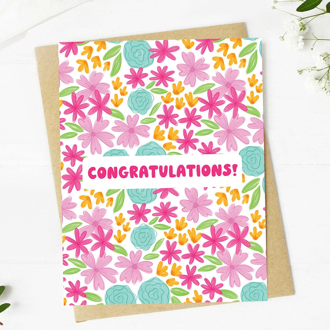  Congratulations! Floral Pattern Card、mySite、elrpsem3k