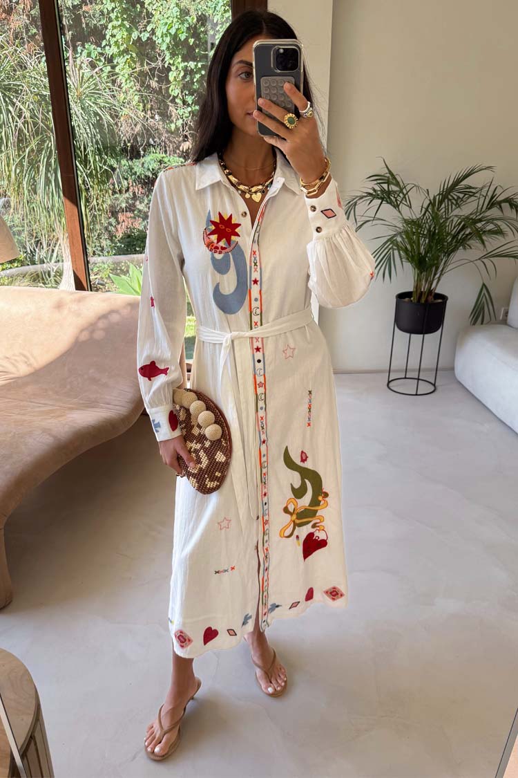 Cream Enchanted Shirt Dress、mySite、solidvoid