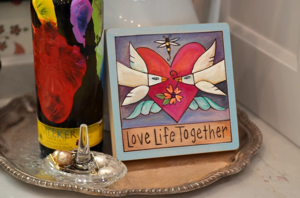 Beak 2 Beak Wood 9x9 Plaque、mySite、g9winljtr