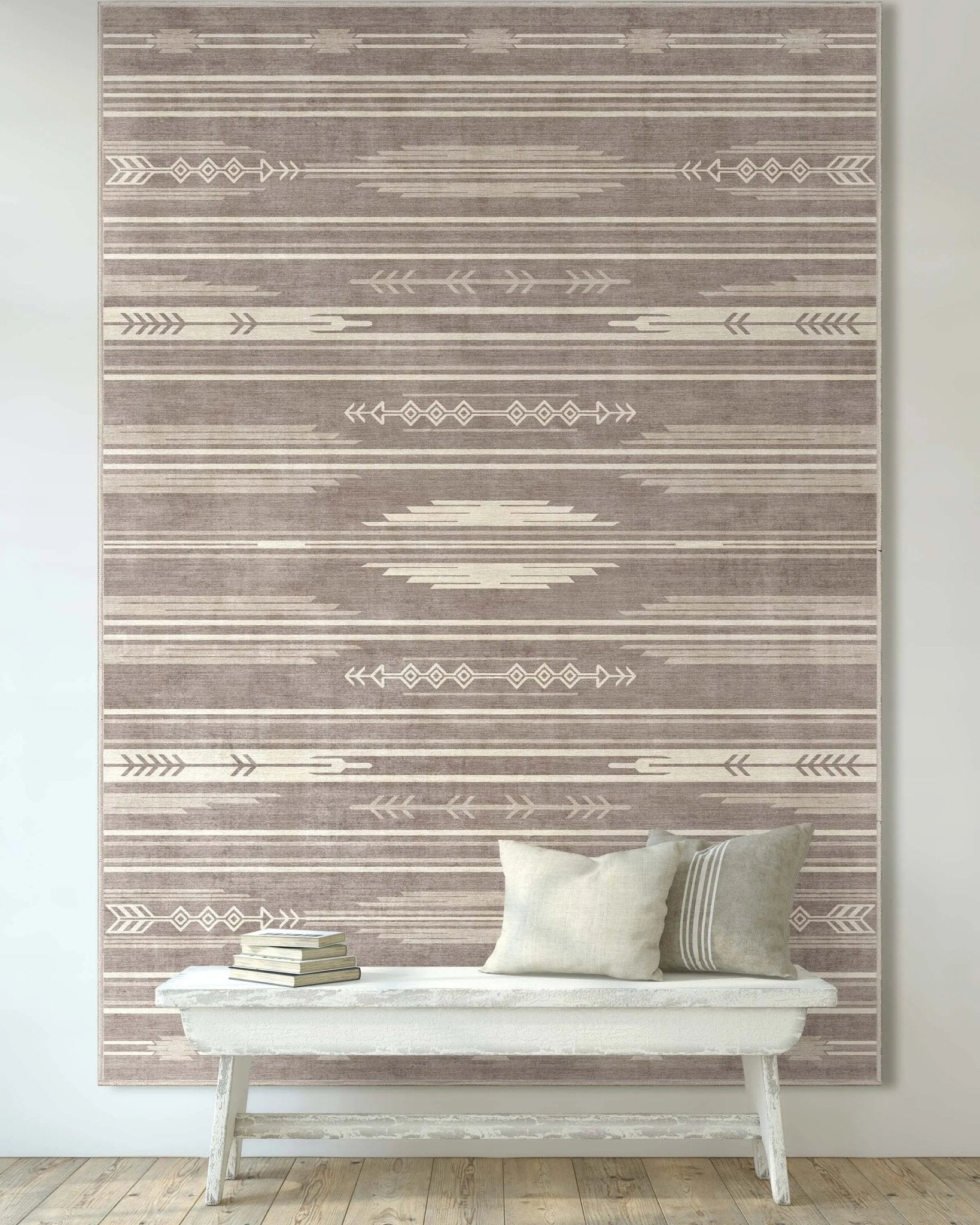 Bismarck Tribal Moroccan Beige Flat-Weave Rug、mySite、gigharbornorthrealestate