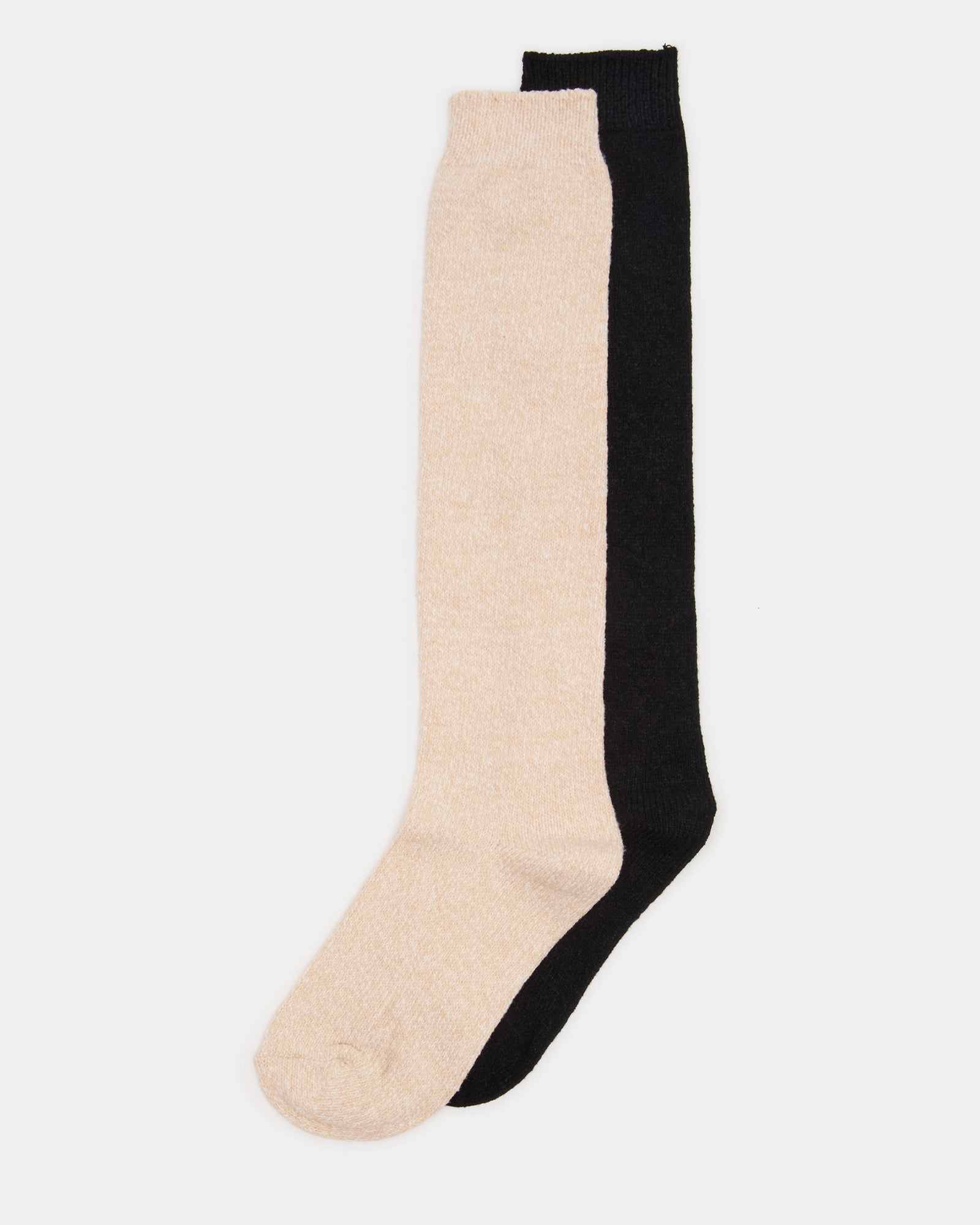 KNEE HIGH SOCKS BLACK/TAN、mySite、gtrtttuynbv