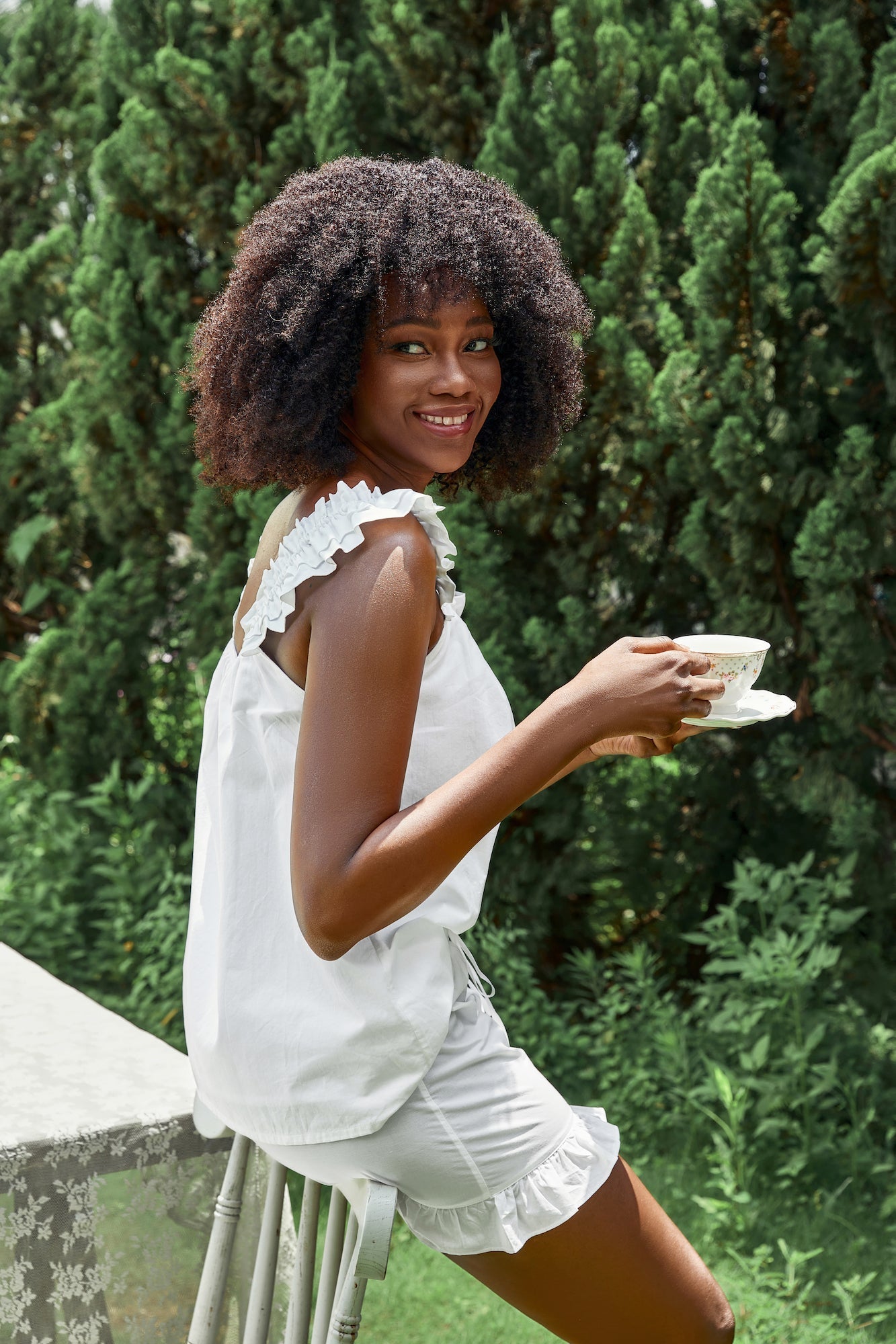 Ruffled Cotton Lounge Set、mySite、bengalsvssteelers