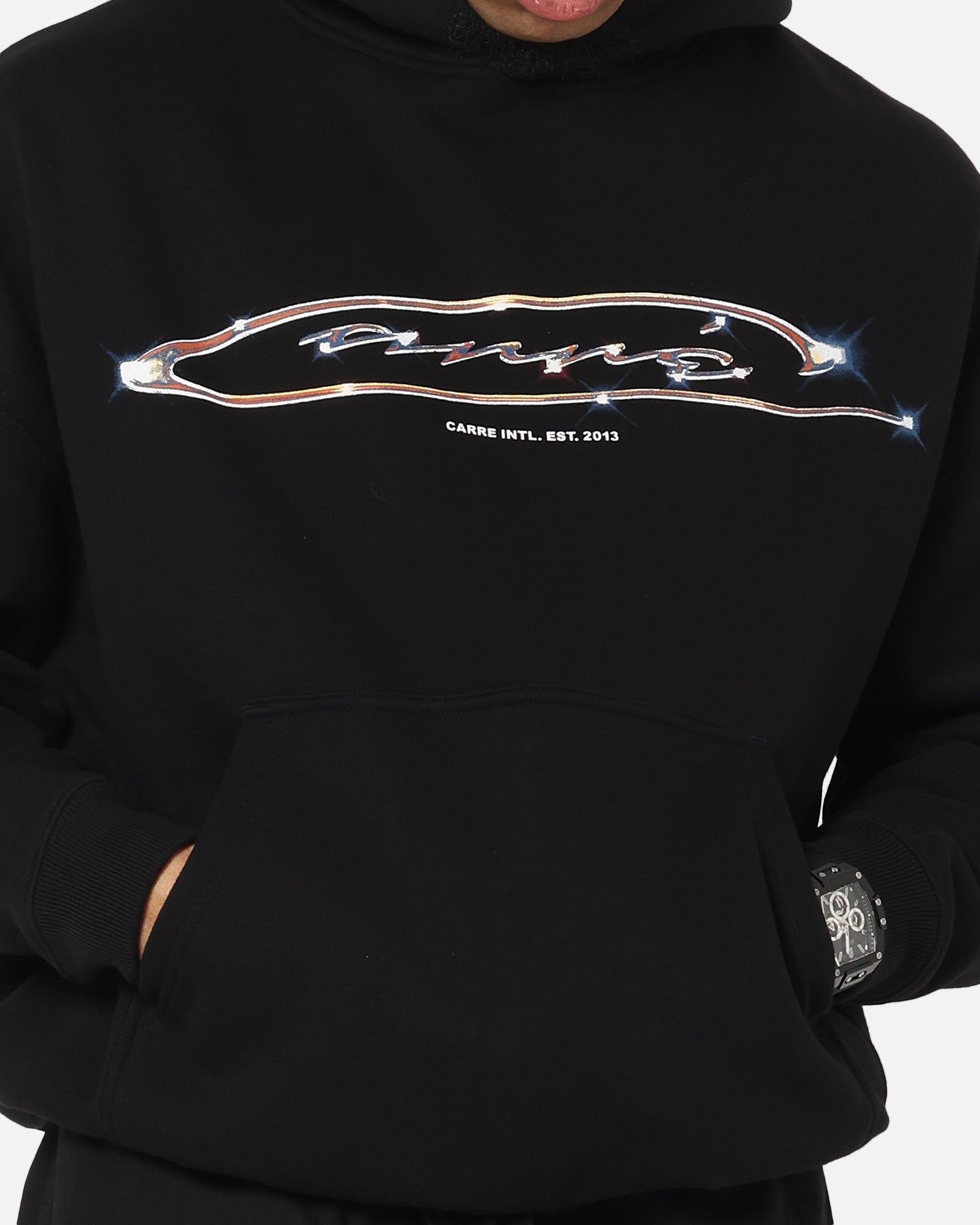 Carre Cold Shine Hoodie Black、mySite、zt4zffjzw