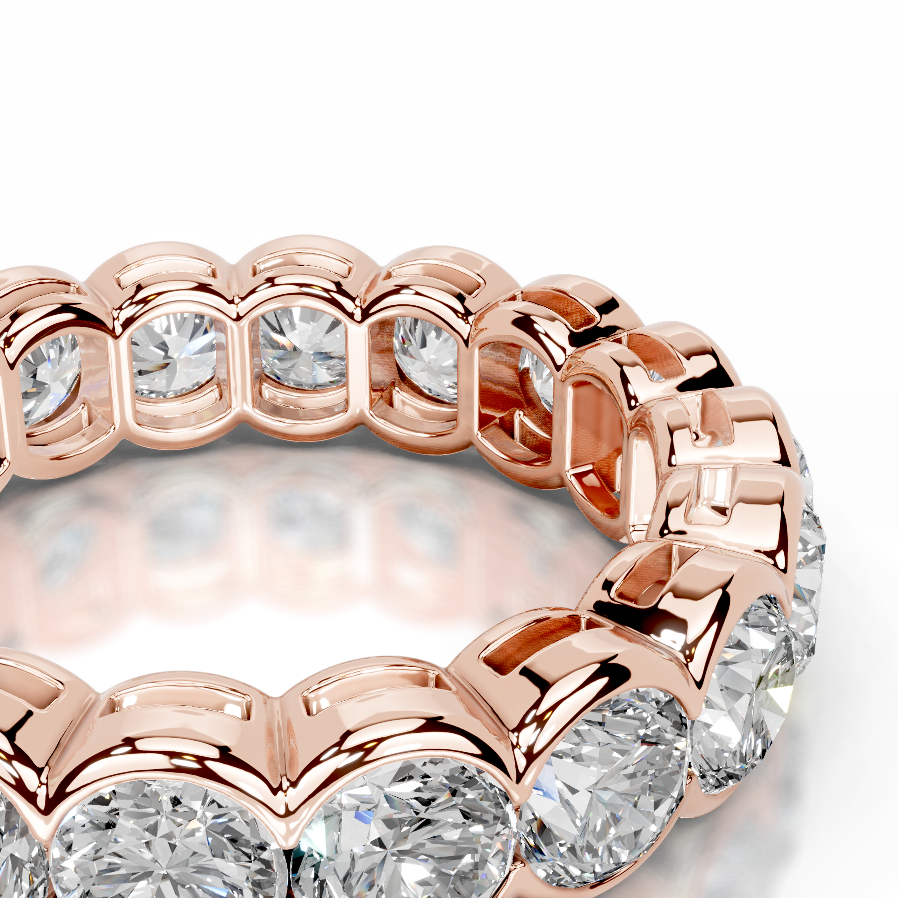 Velinda Lab Grown Diamond Wedding Ring (4 Carat) -14K Rose Gold、mySite、hinf8tx79