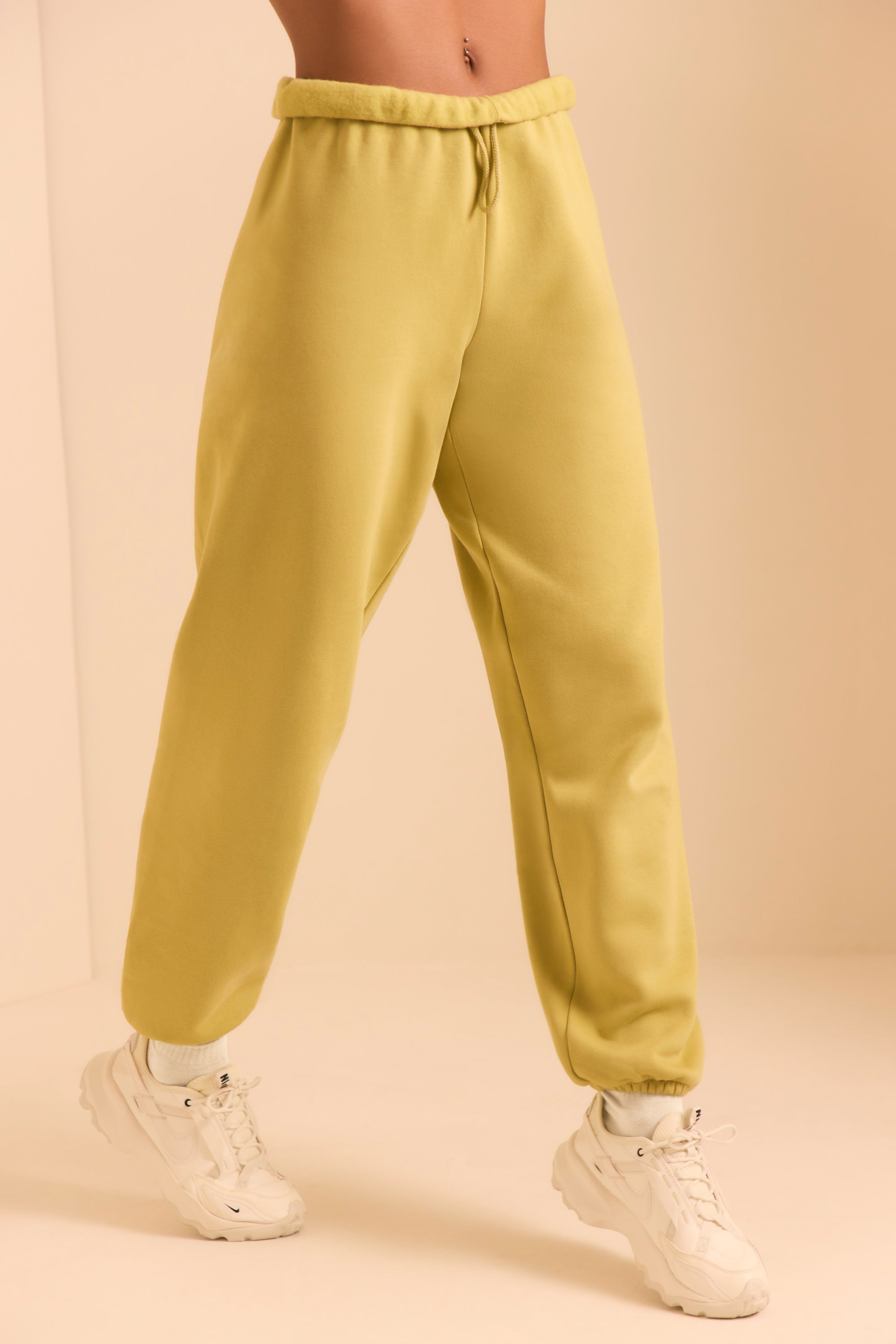 Relaxed Fit Joggers in Matcha Green、mySite、solidvoid