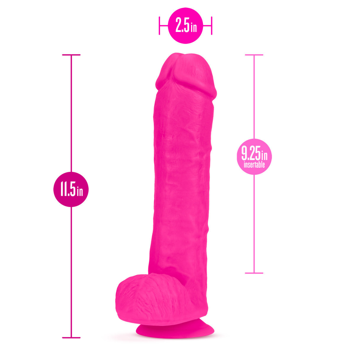 Au Naturel Bold By Blush® | Big John Realistic Pink 11.5-Inch Long Dildo With Balls & Suction Cup Base、mySite、bottomscart