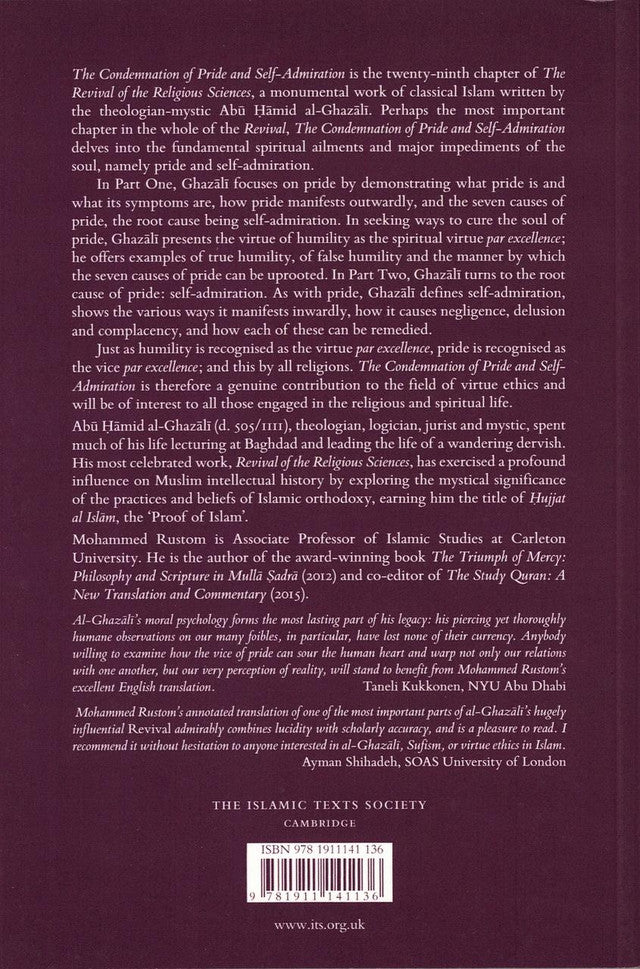 Al-Ghazali on the Condemnation of Pride and Self-admiration: Kitab dhamm al-kibr wa'l-ujb、mySite、topwebapps