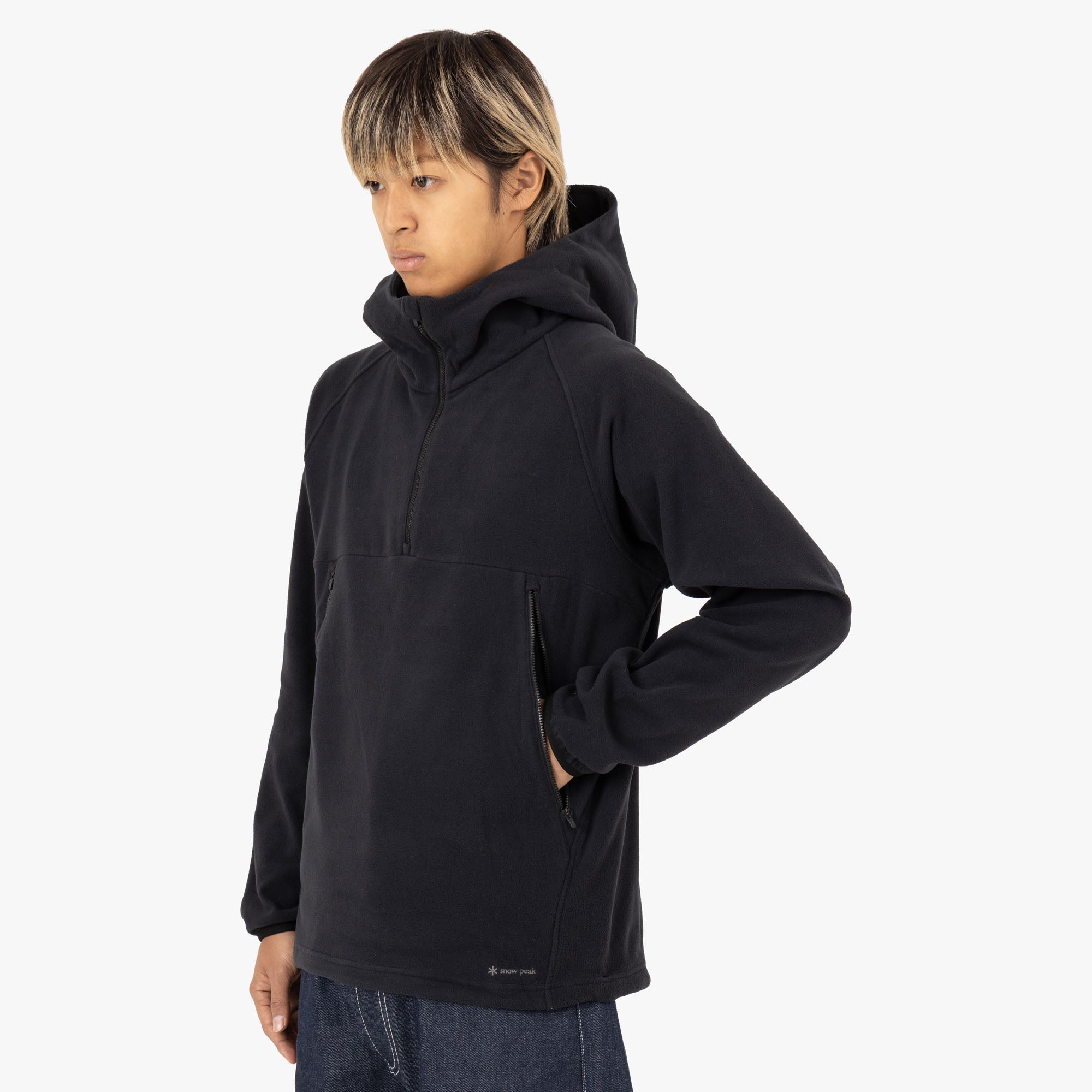  Snow Peak Micro Fleece Half Zip Hoodie / Black、mySite、merchandisen