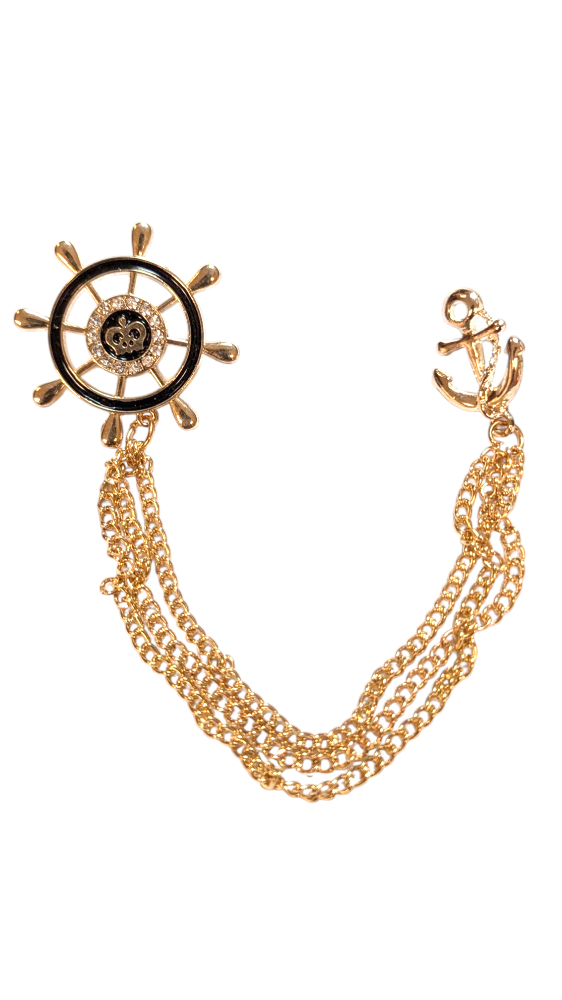 Dupsie's Kion Gold and Black Helm Lapel Brooch Pin DPLPGSH1、mySite、solidvoid