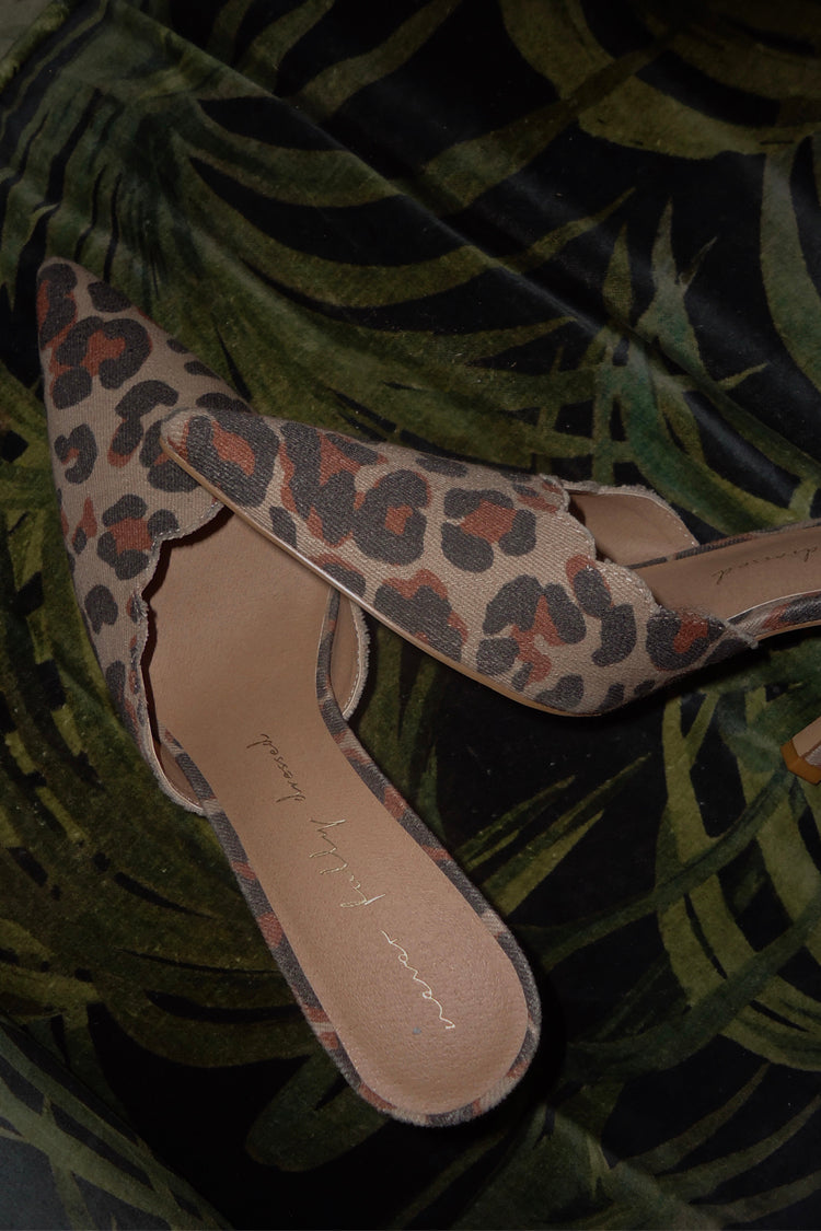 Leopard Denim Scallop City Mules、mySite、solidvoid