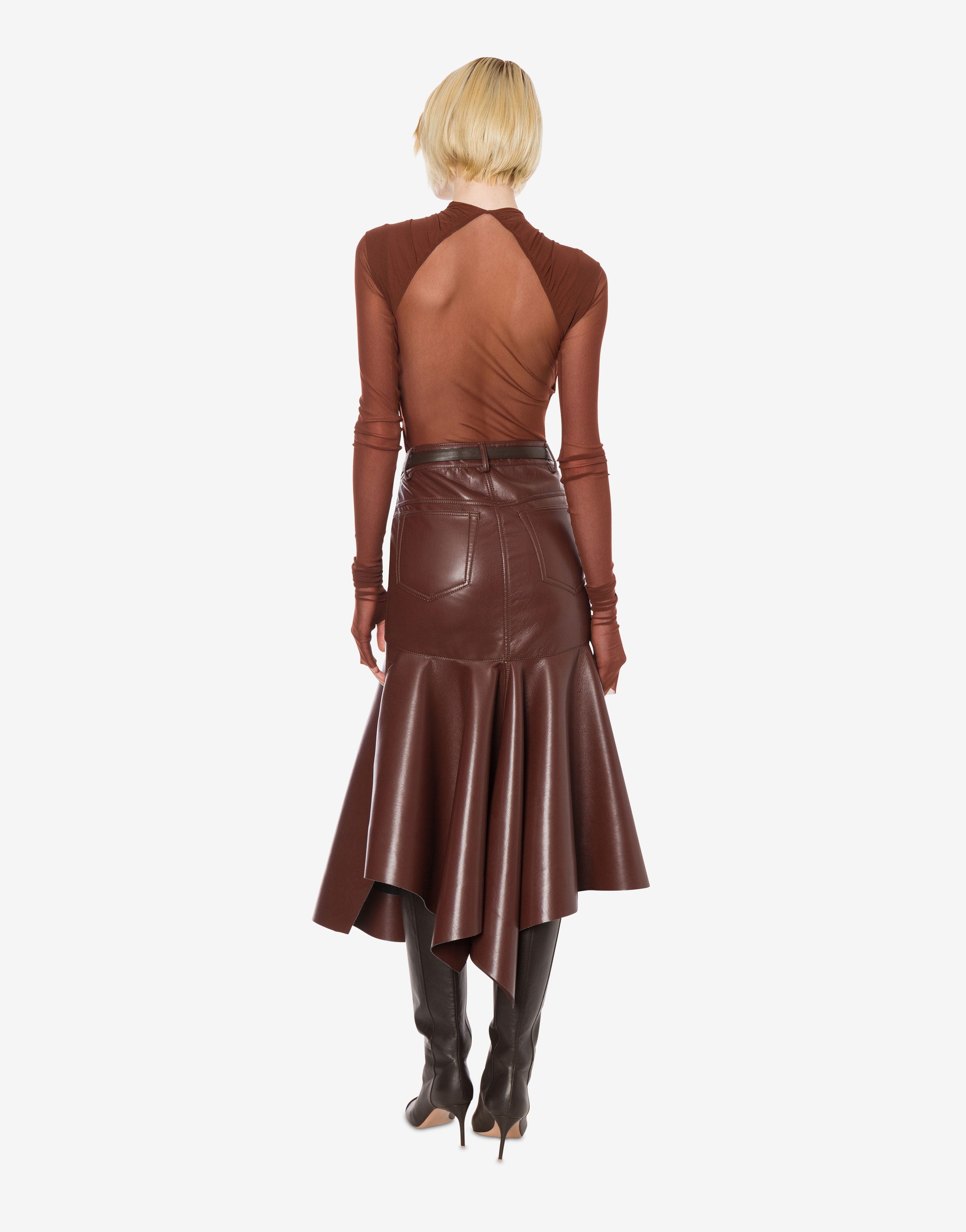 Gonna in tessuto spalmato con balza、mySite、aoinhome